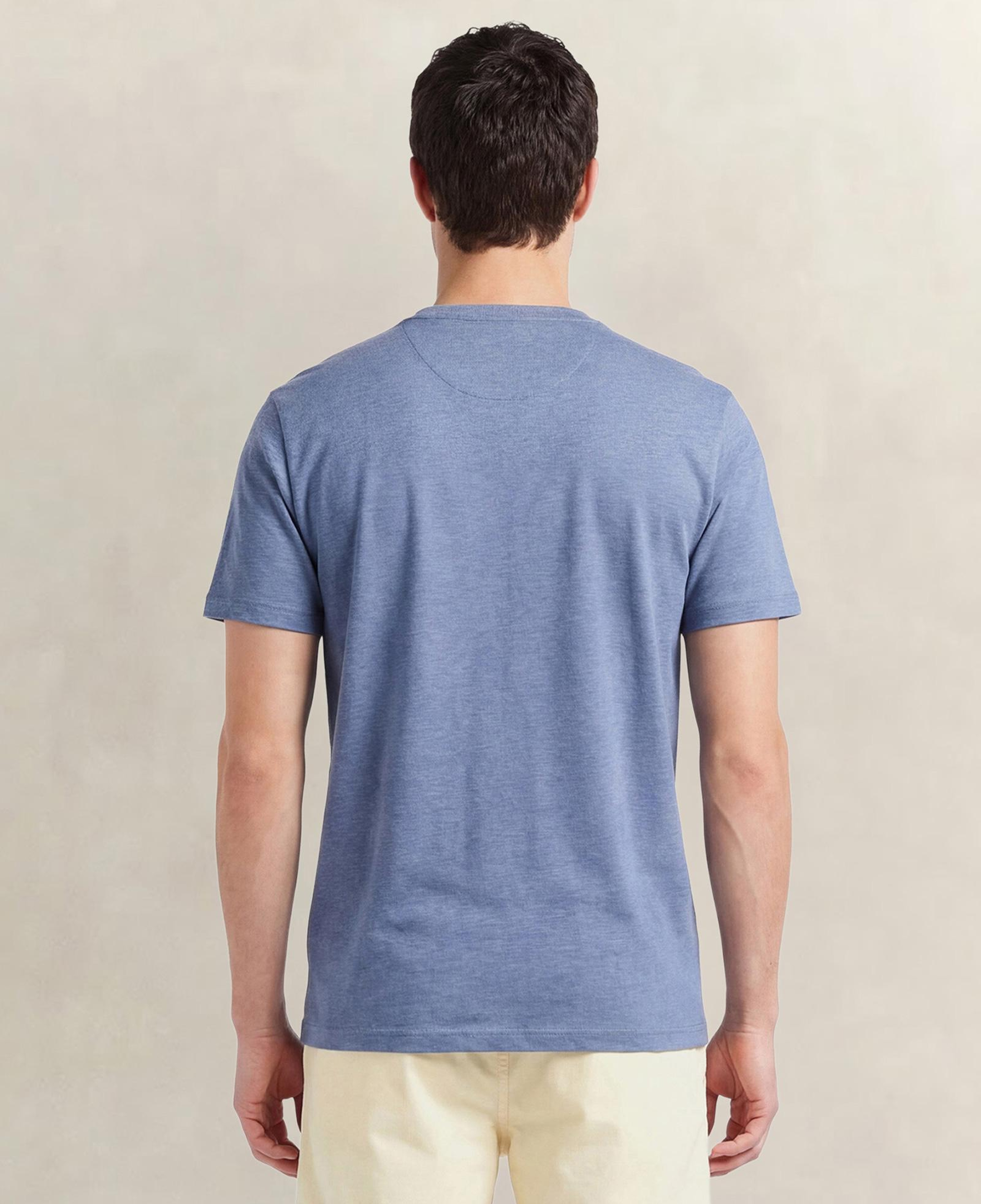 GANT Erkek Mavi Bisiklet Yaka Regular Fit T-Shirt