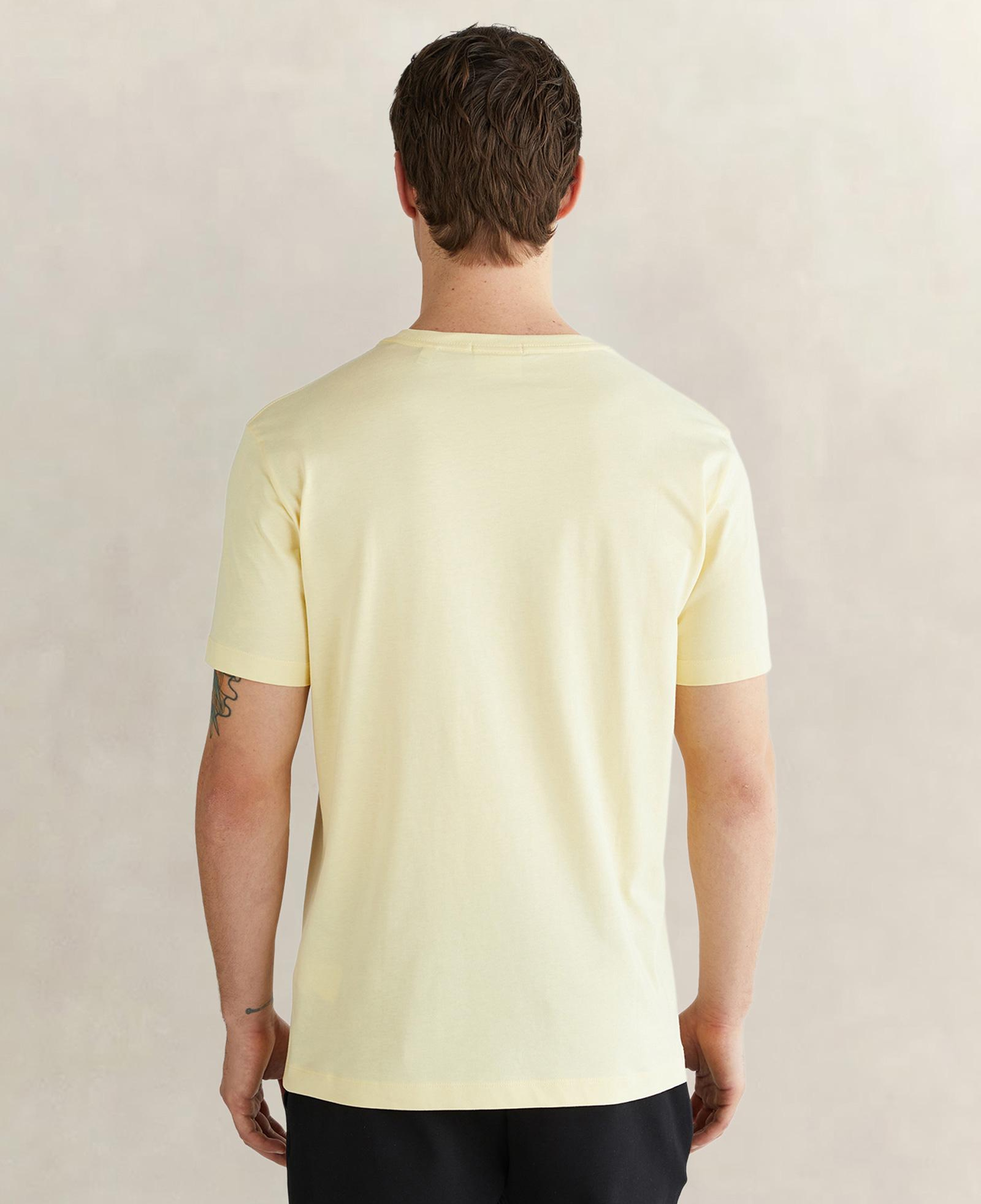 GANT Erkek Sarı Bisiklet Yaka Regular Fit Logolu T-Shirt
