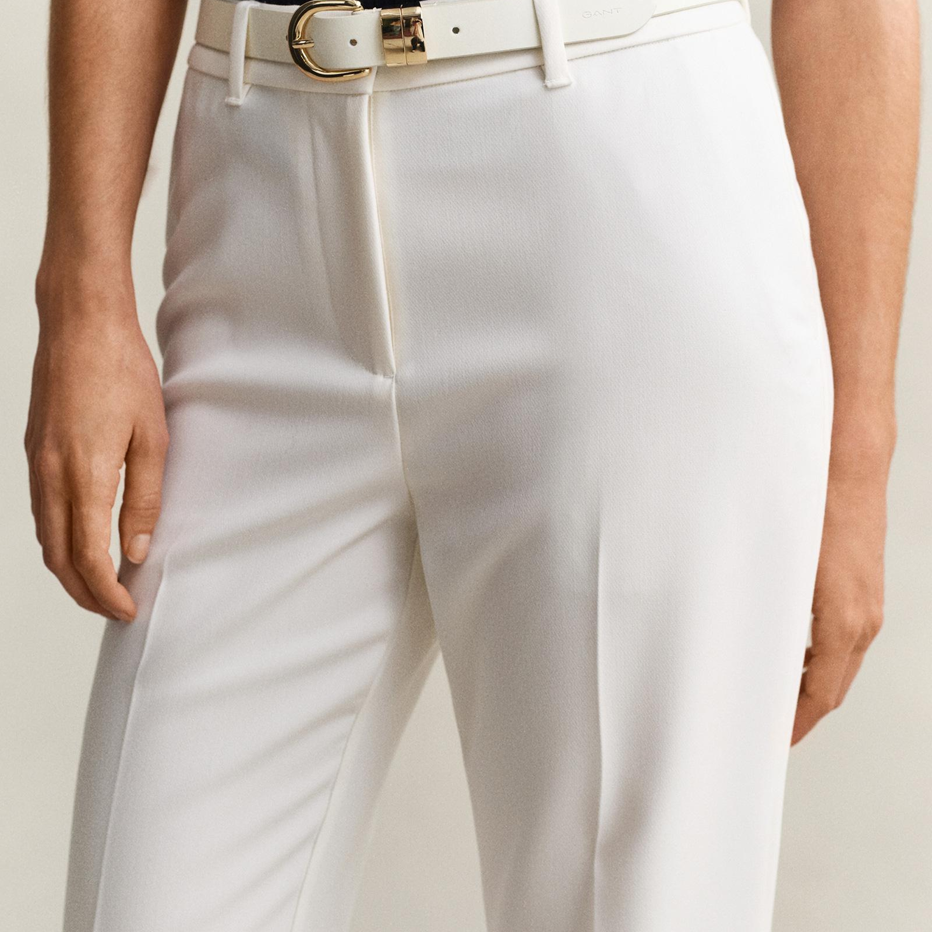 GANT Kadın Beyaz Slim Fit Pantolon