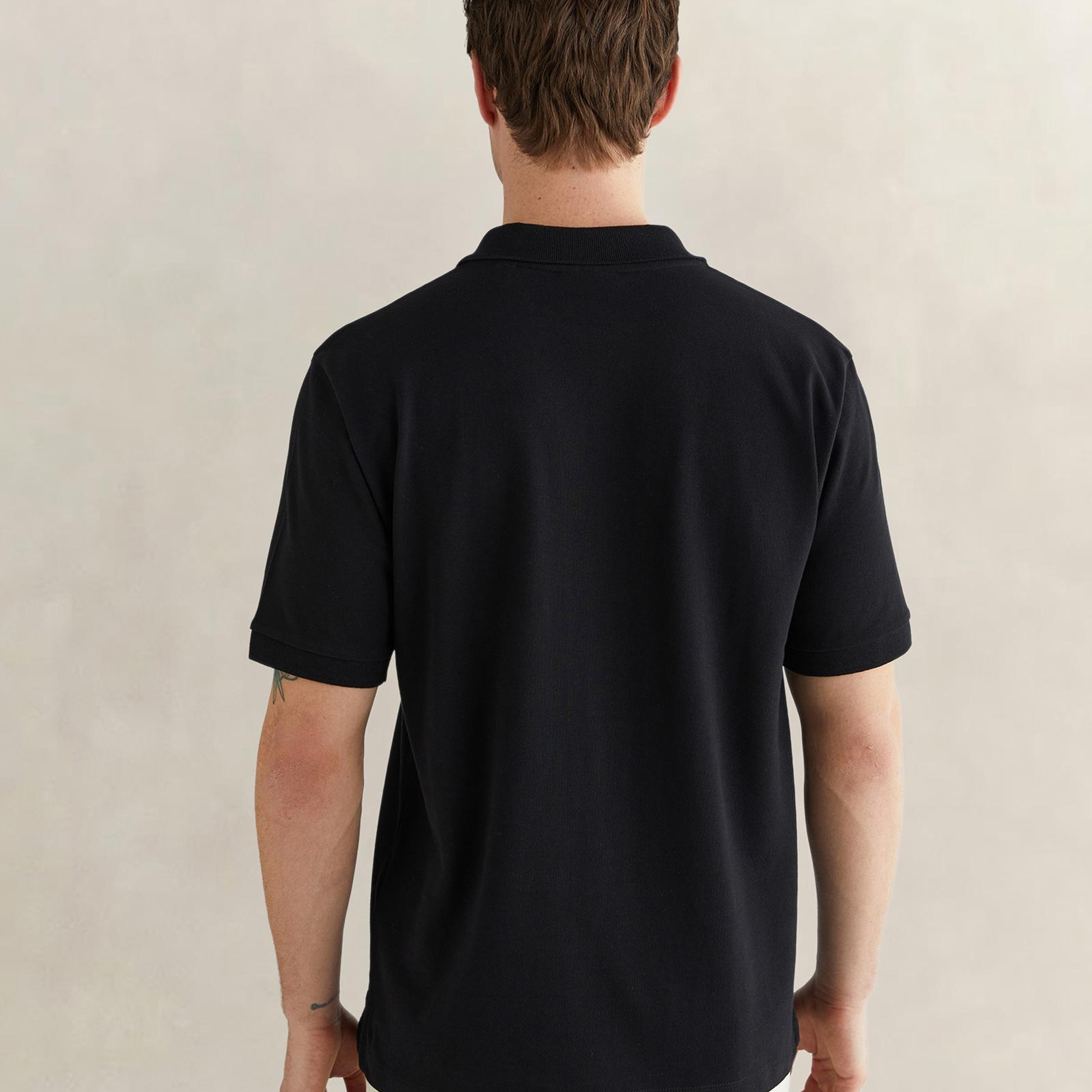 GANT Erkek Siyah Regular Fit Logolu Polo Yaka T-Shirt