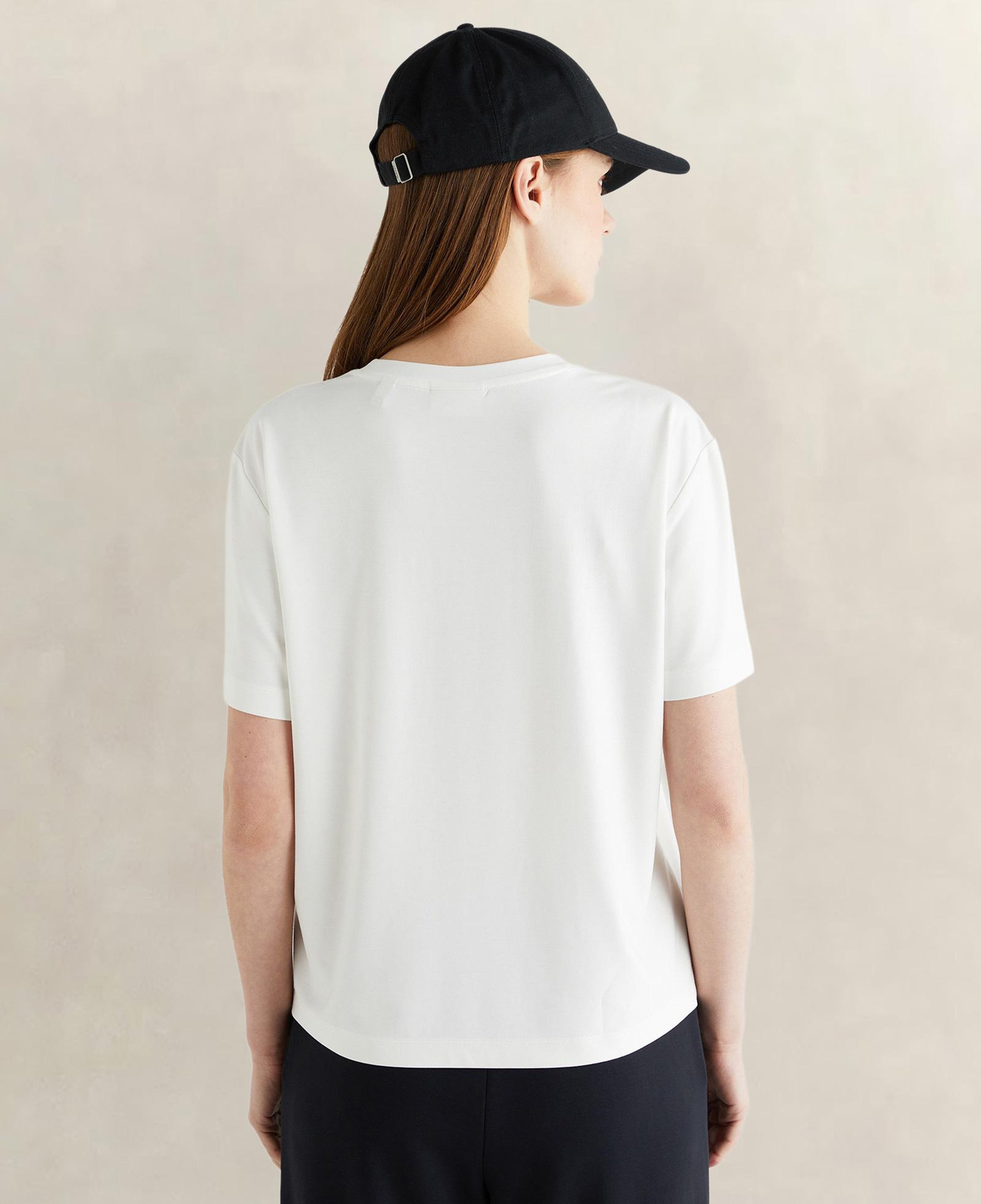 GANT Kadın Beyaz Bisiklet Yaka Regular Fit T-Shirt