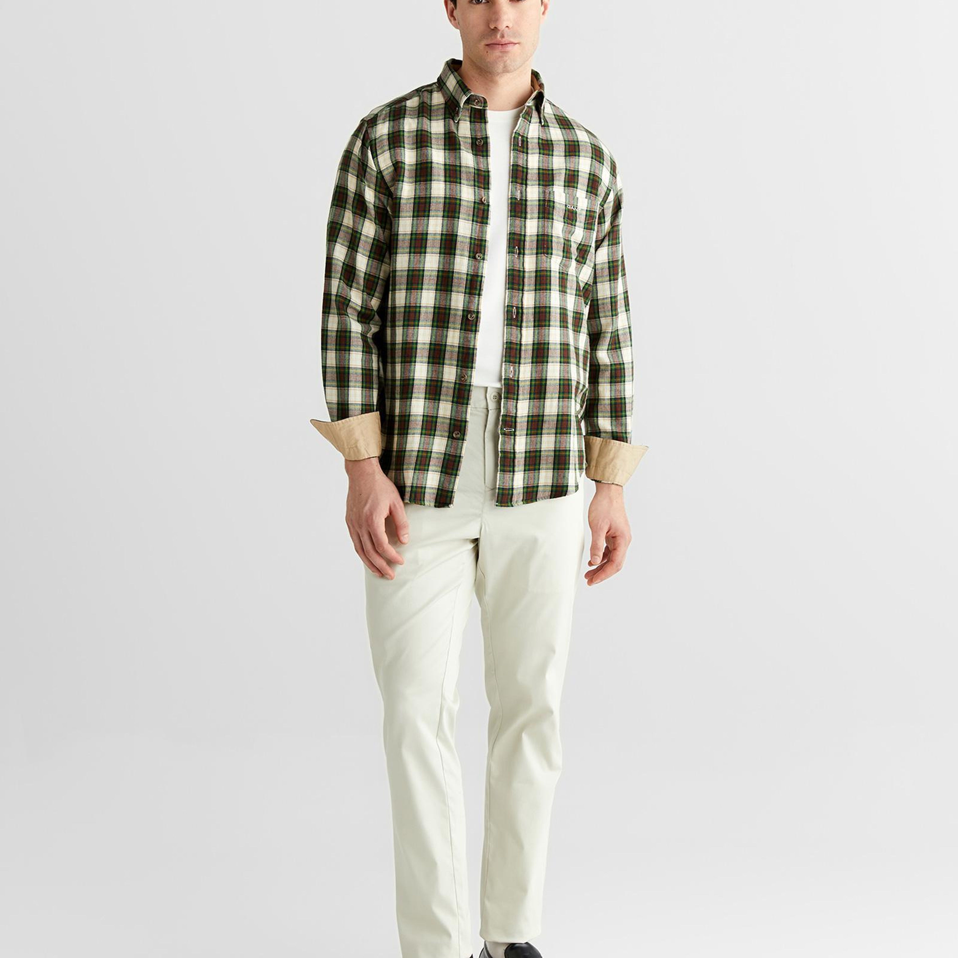 GANT Erkek Krem Regular Fit Düğmeli Gömlek