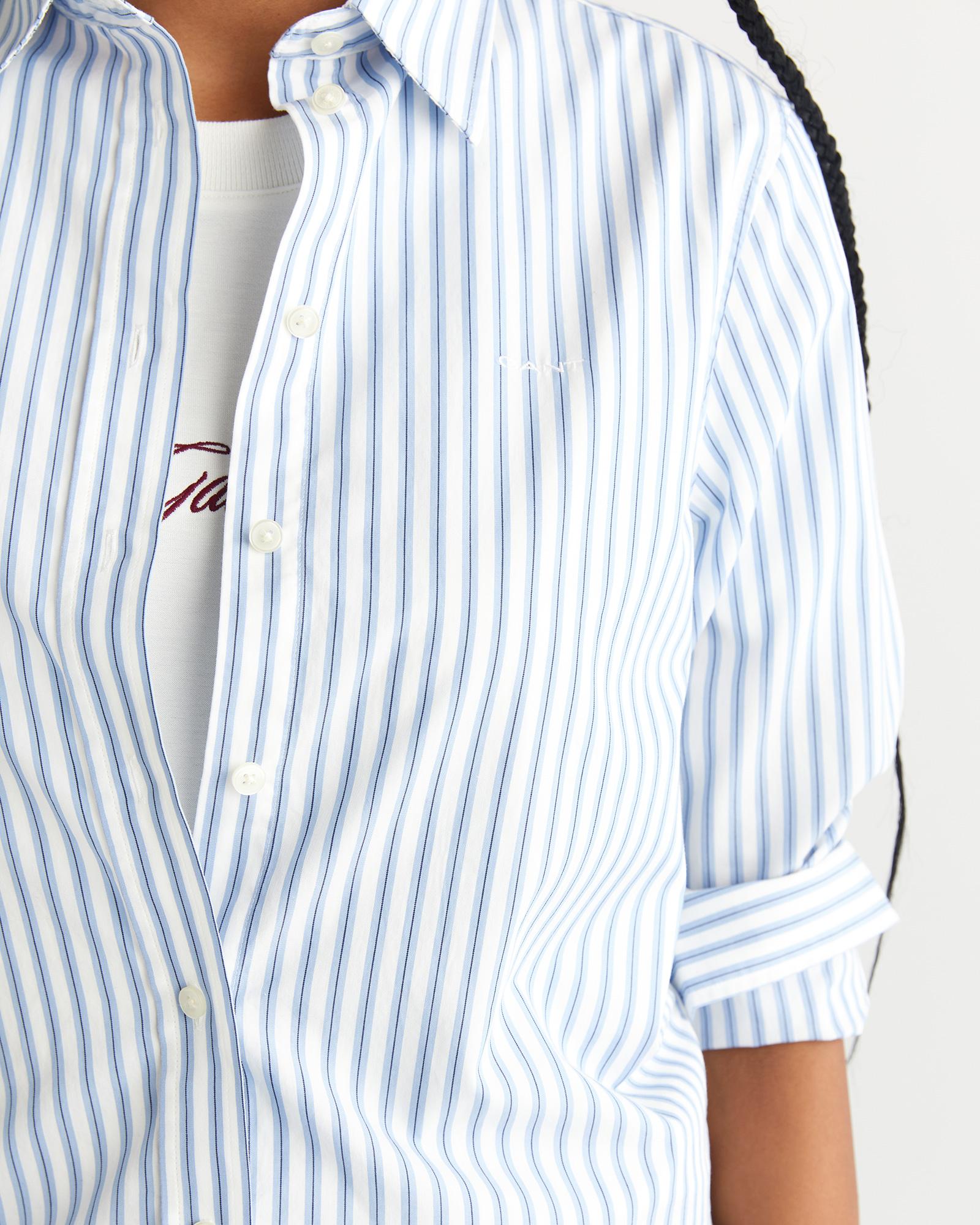 GANT Kadın Mavi Regular Fit Düğmeli Gömlek