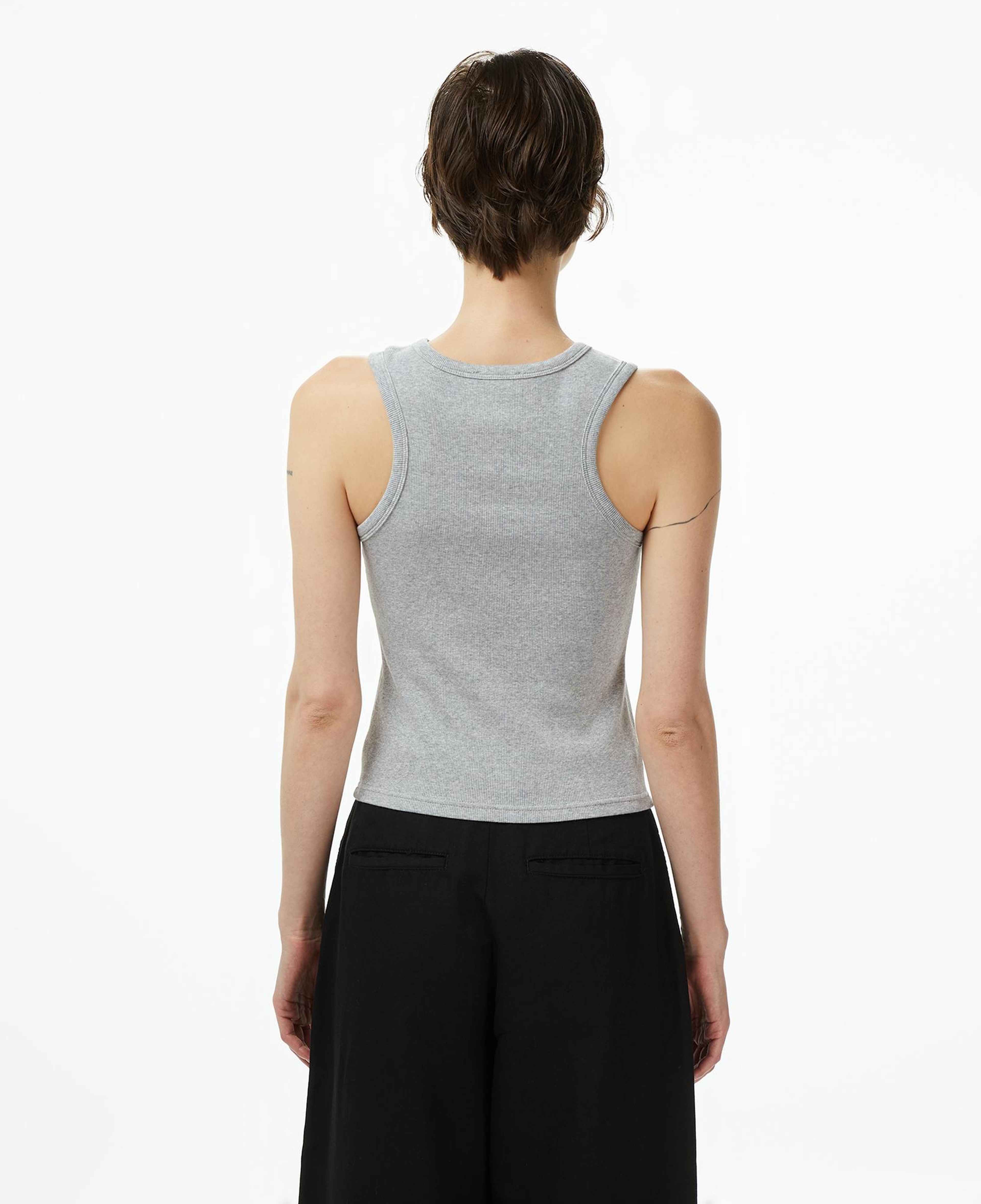 Calvin Klein Woven Label Cotton Kadın Gri T-Shirt