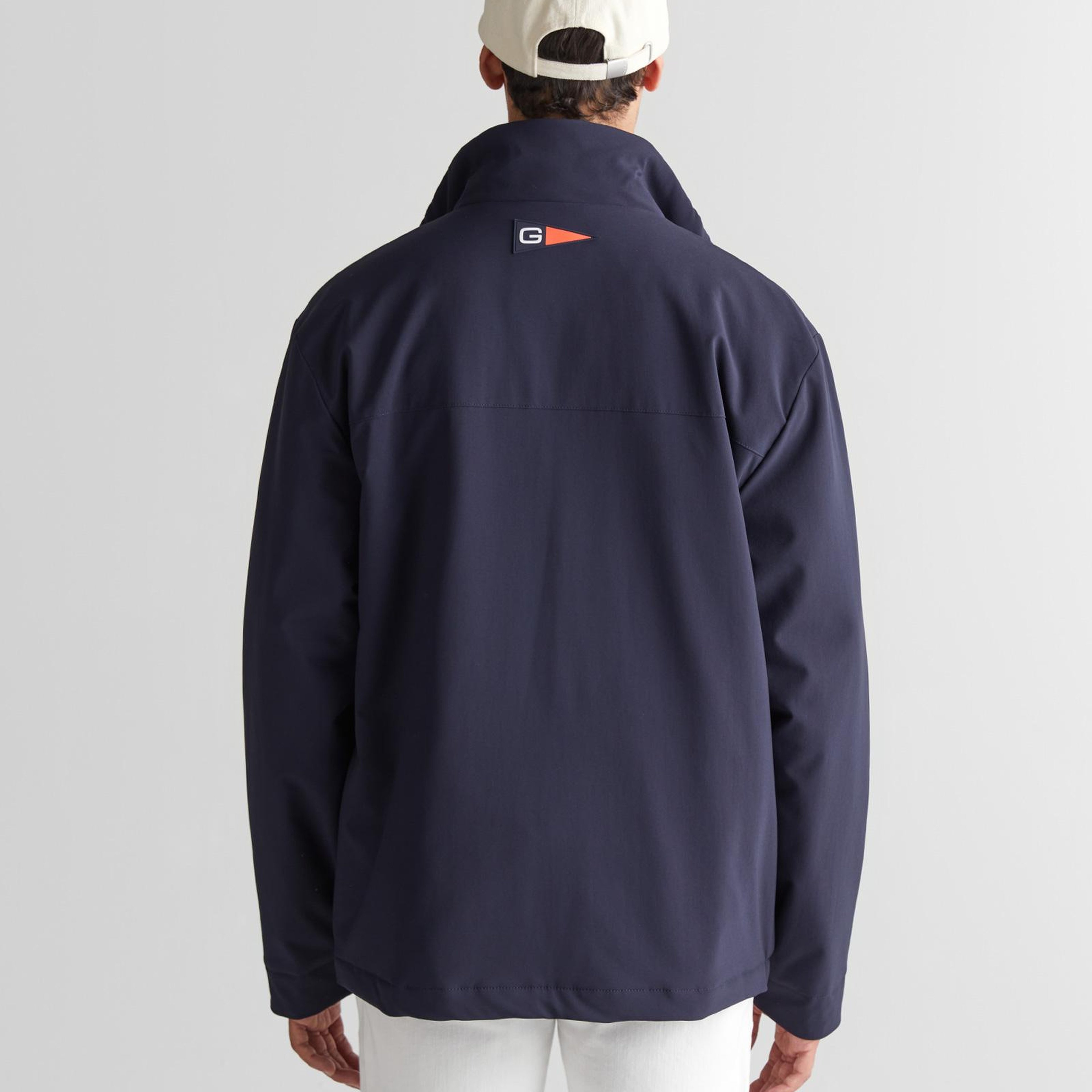 GANT Erkek Krem Regular Fit Dik Yaka Renk Bloklu Ceket