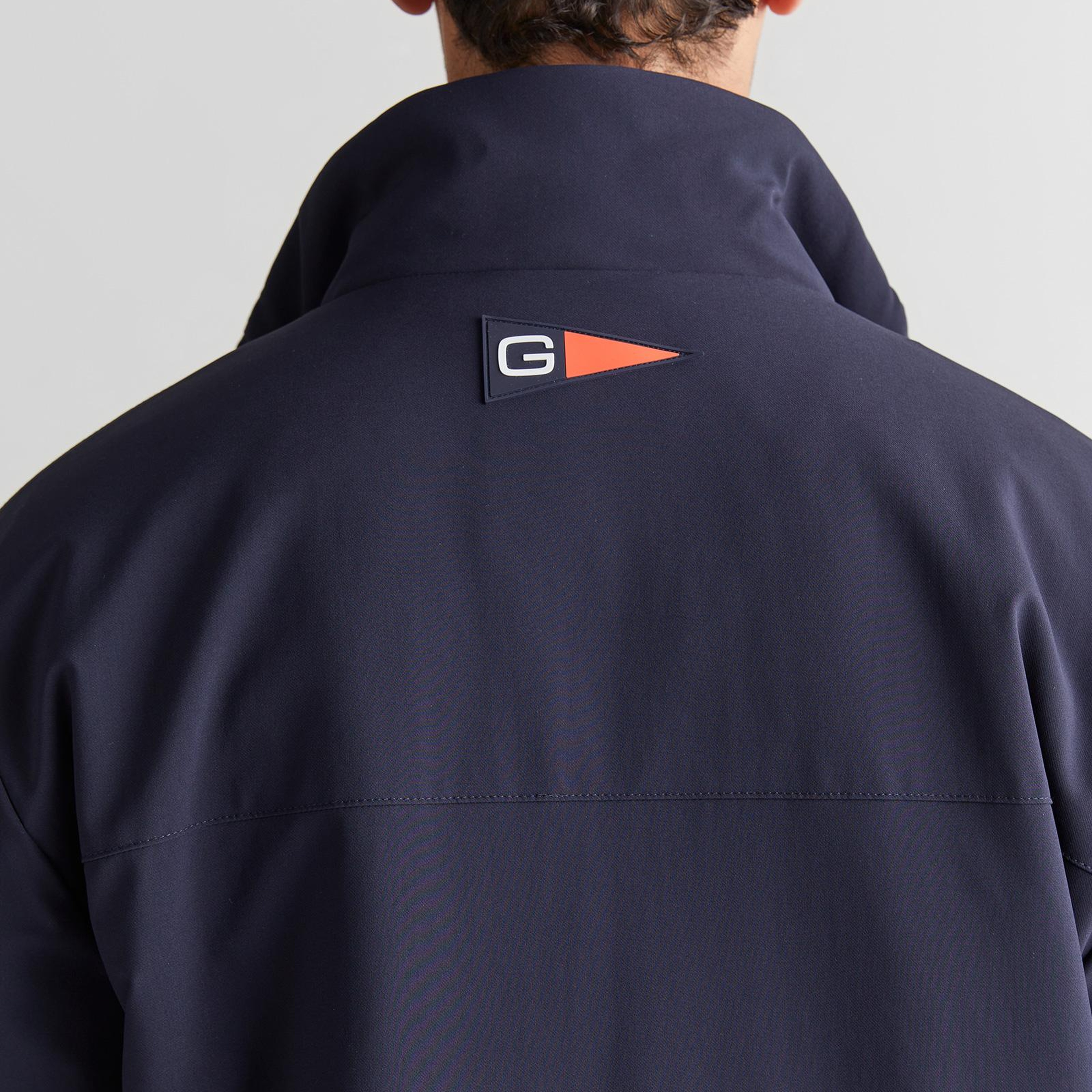 GANT Erkek Krem Regular Fit Dik Yaka Renk Bloklu Ceket