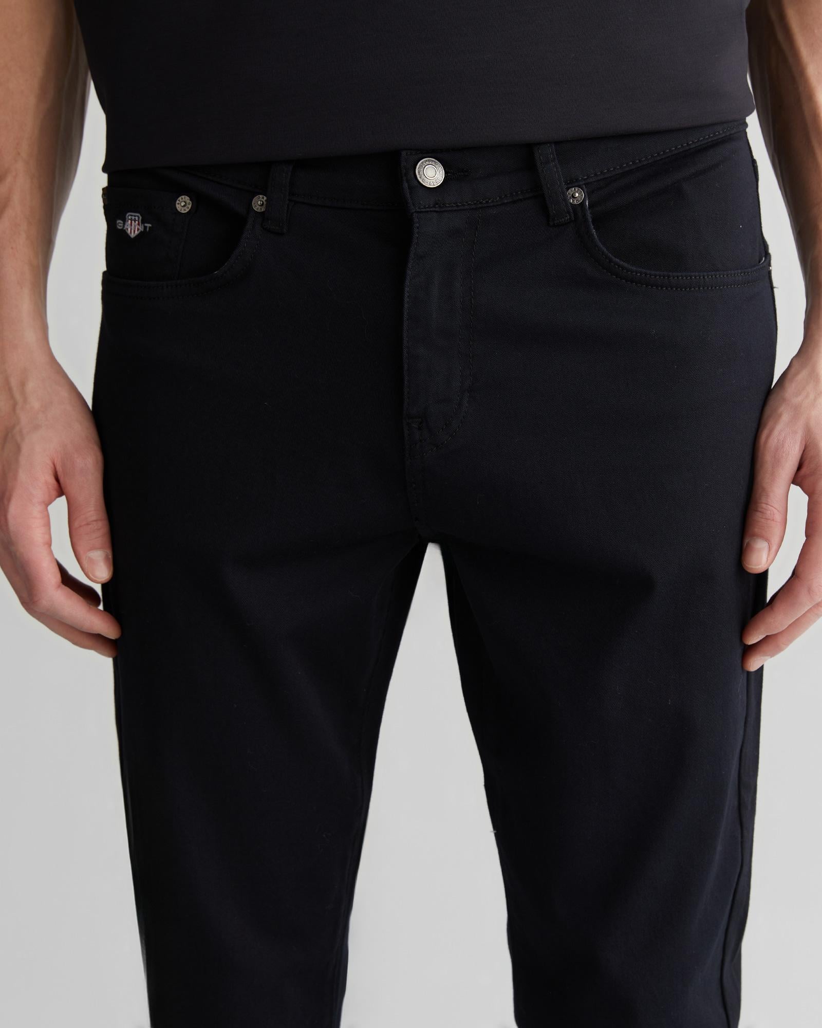GANT Erkek Siyah Slim Fit Pantolon