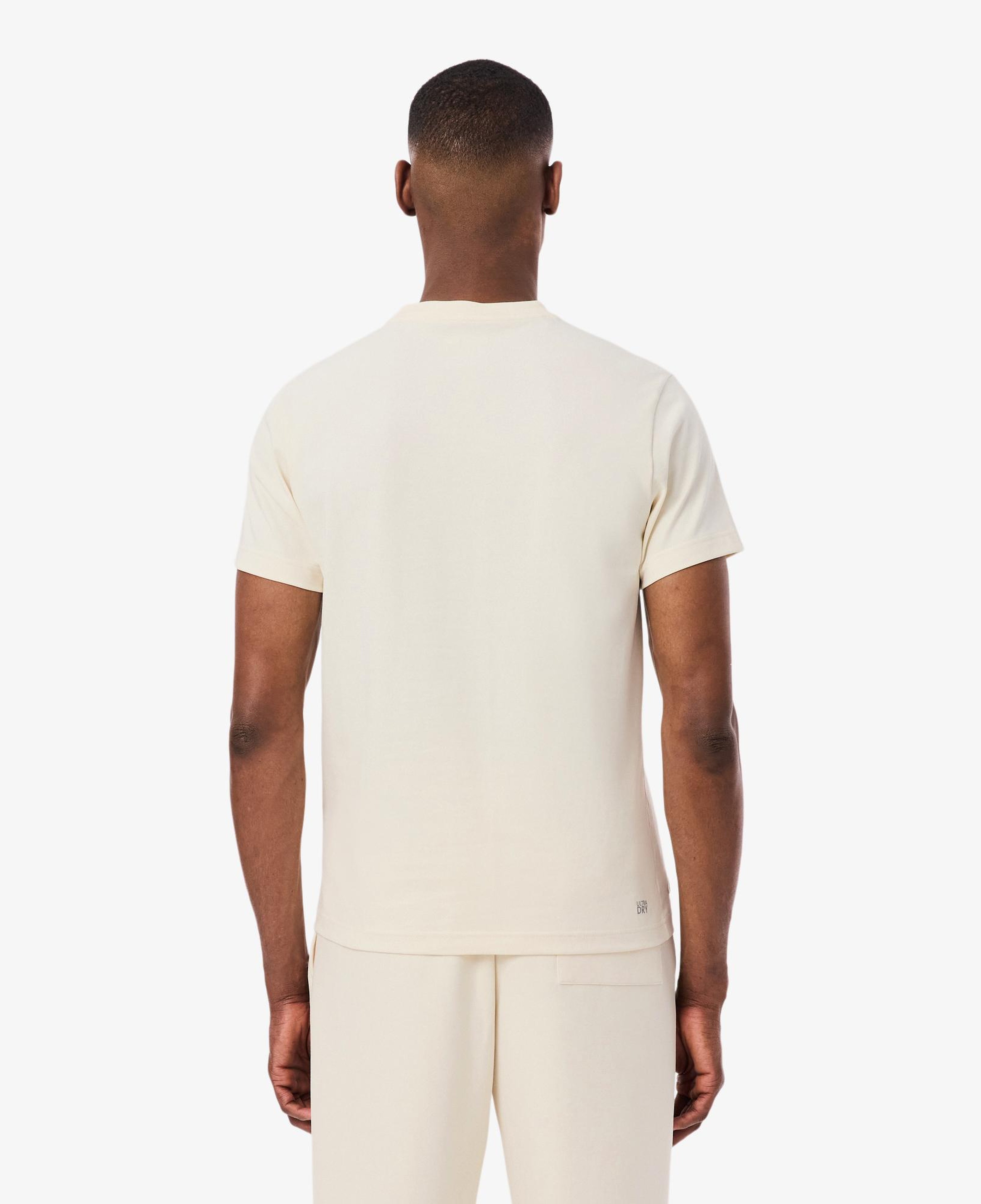 Erkek Regular Fit Bisiklet Yaka Baskılı Krem T-Shirt