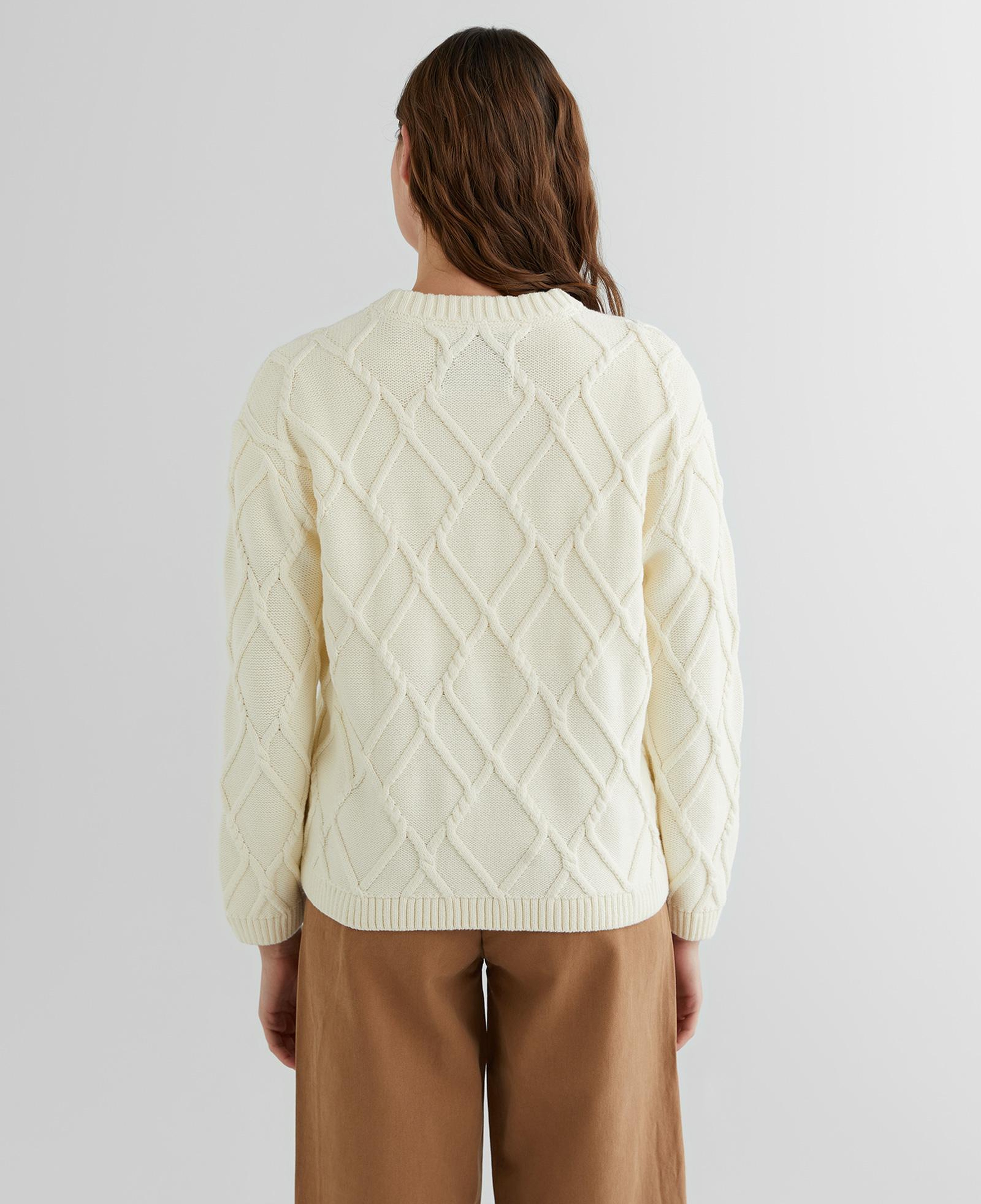 GANT Kadın Krem Relaxed Fit Bisiklet Yaka Kazak