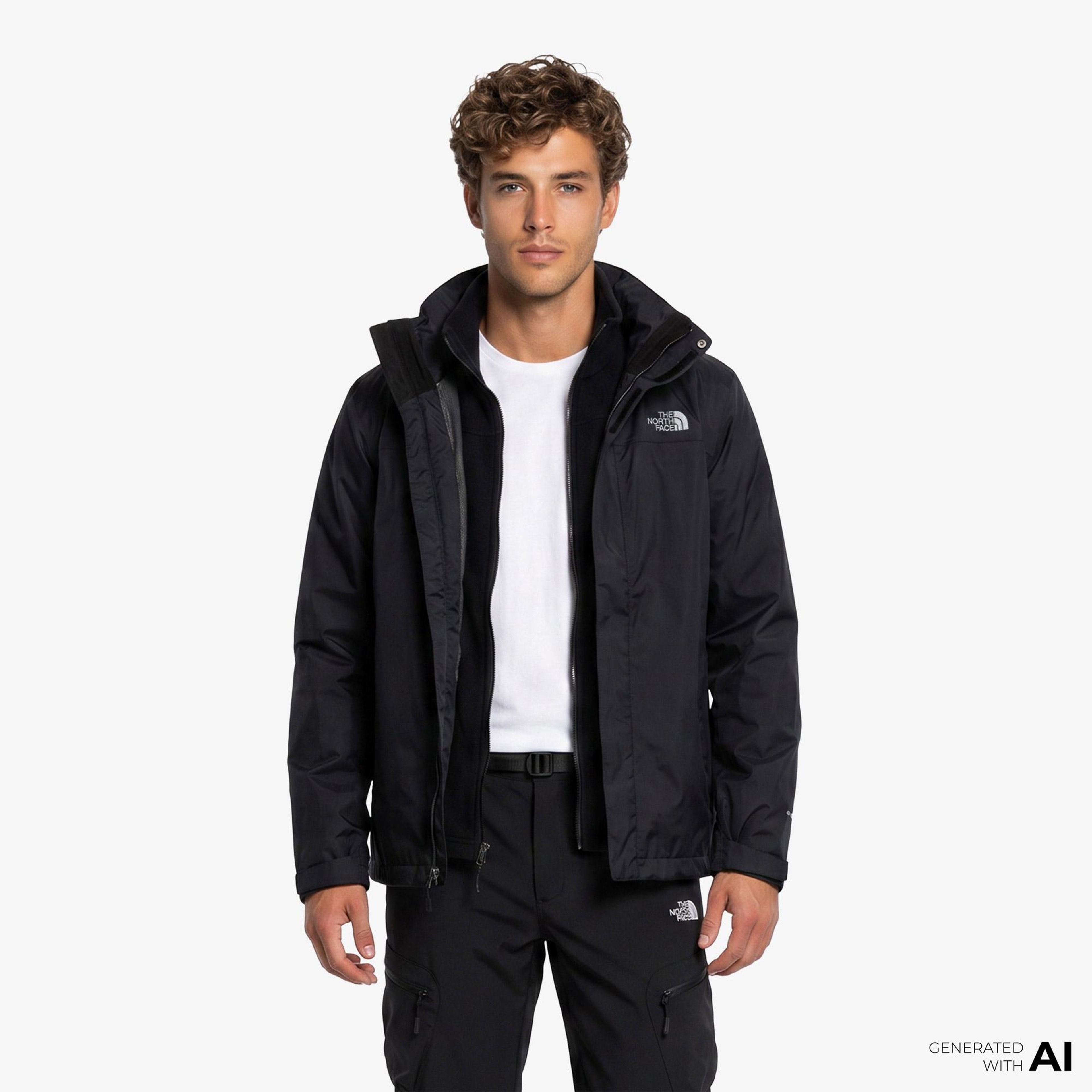 The North Face Evolve II Triclimate 3in1 Erkek Siyah Outdoor Mont