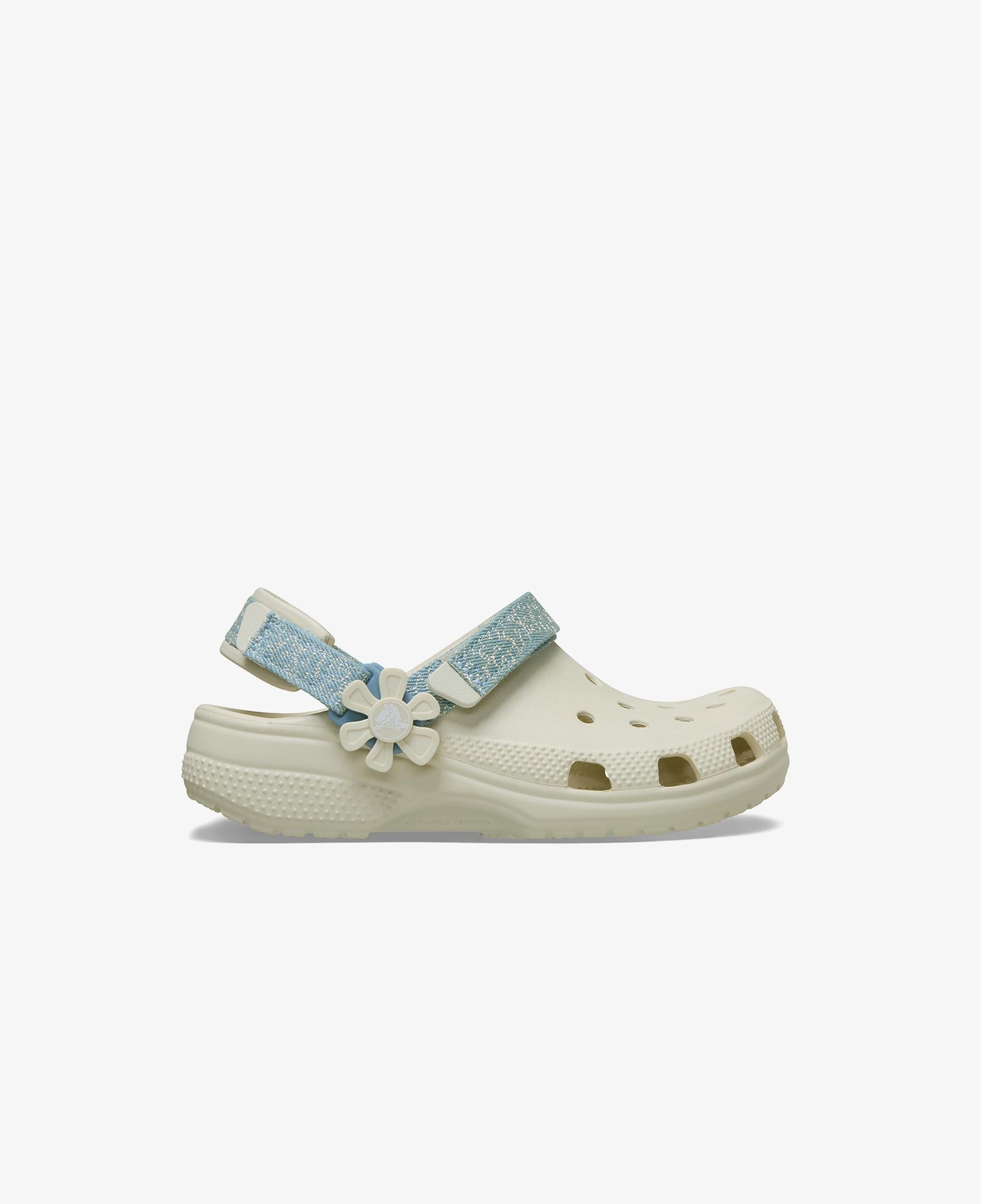 Crocs Classic Flower Backstrap Çocuk Krem Rengi Terlik