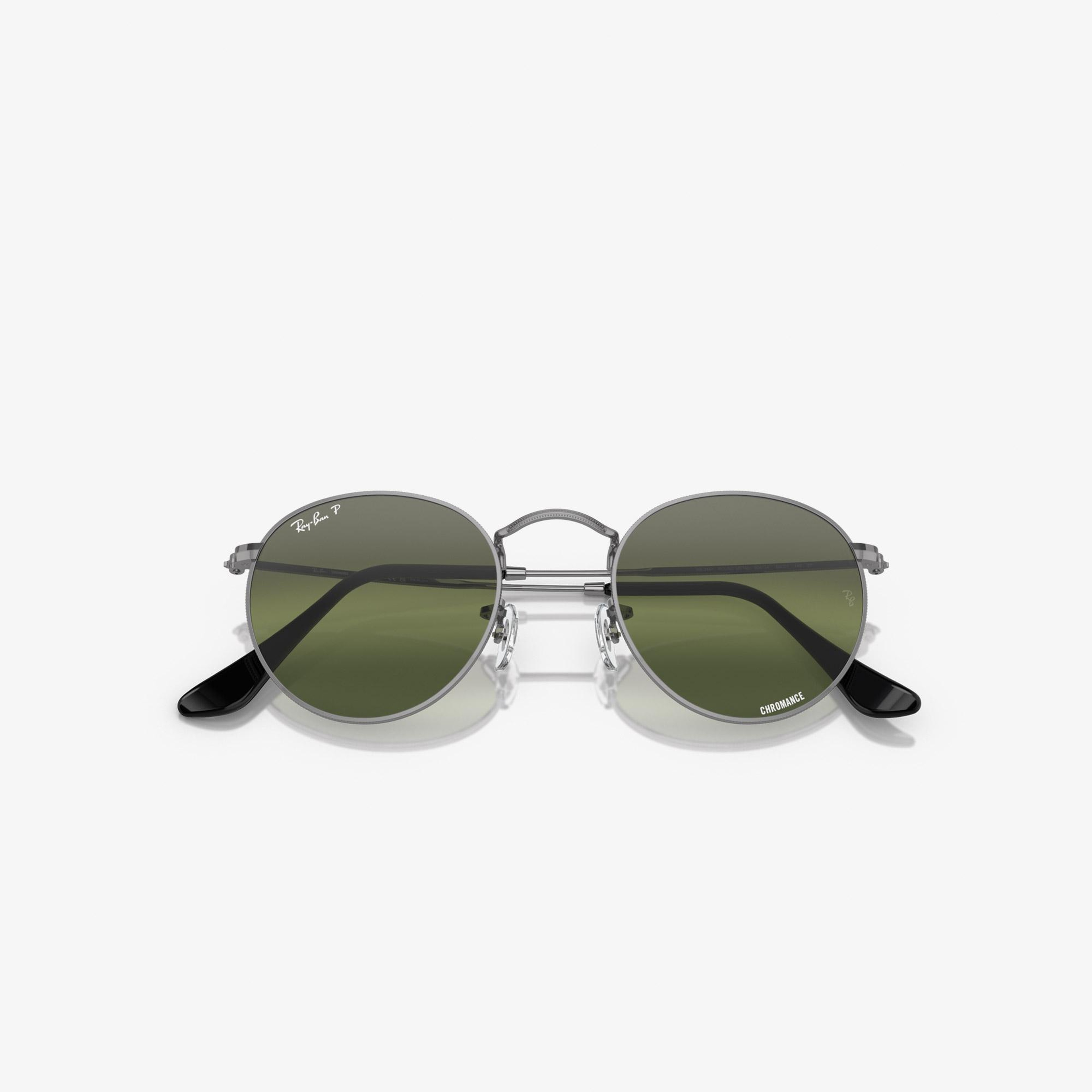 Ray-Ban Round Metal Polarized Erkek Yeşil Güneş Gözlüğü