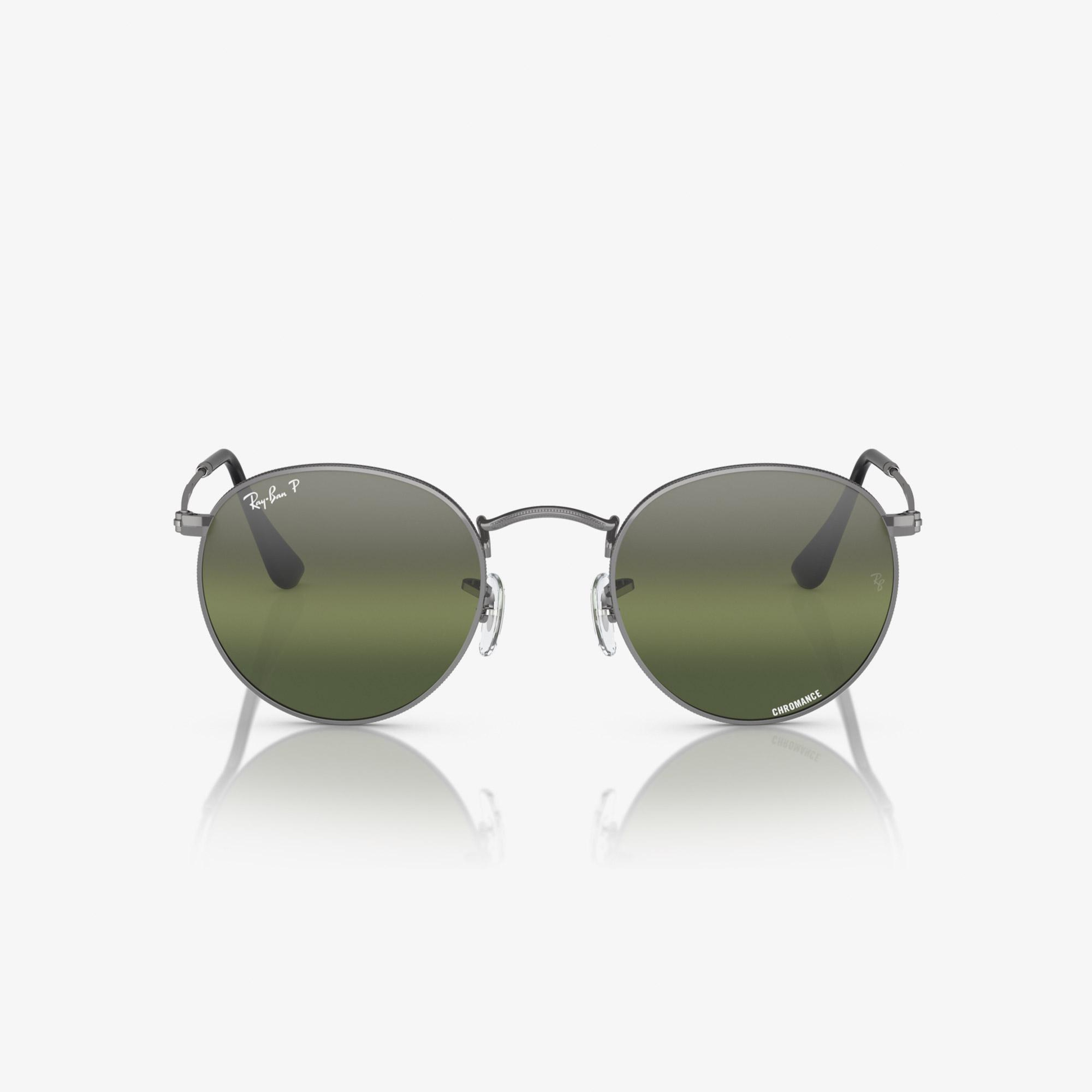 Ray-Ban Round Metal Polarized Erkek Yeşil Güneş Gözlüğü