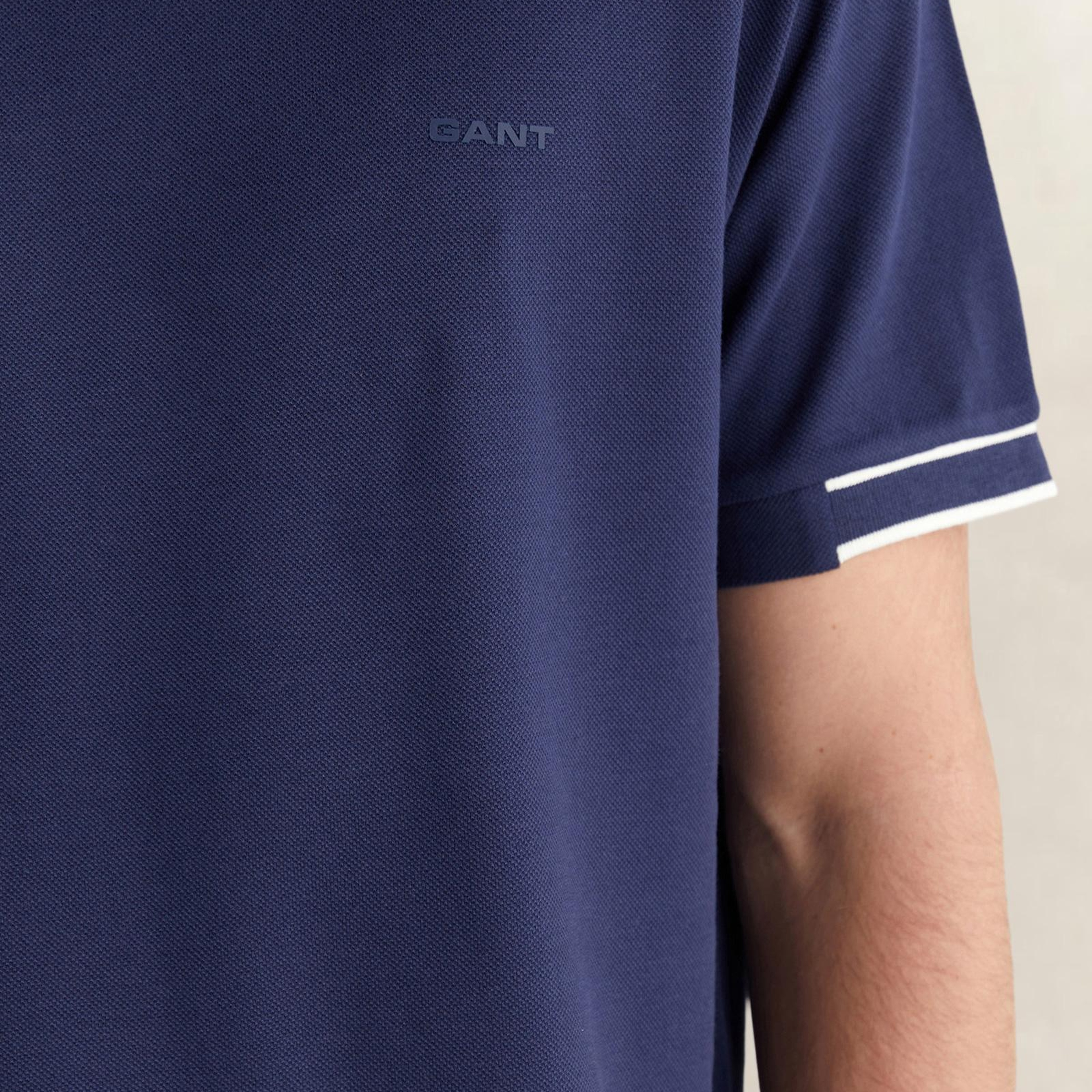 GANT Erkek Lacivert Kısa Kollu T-Shirt