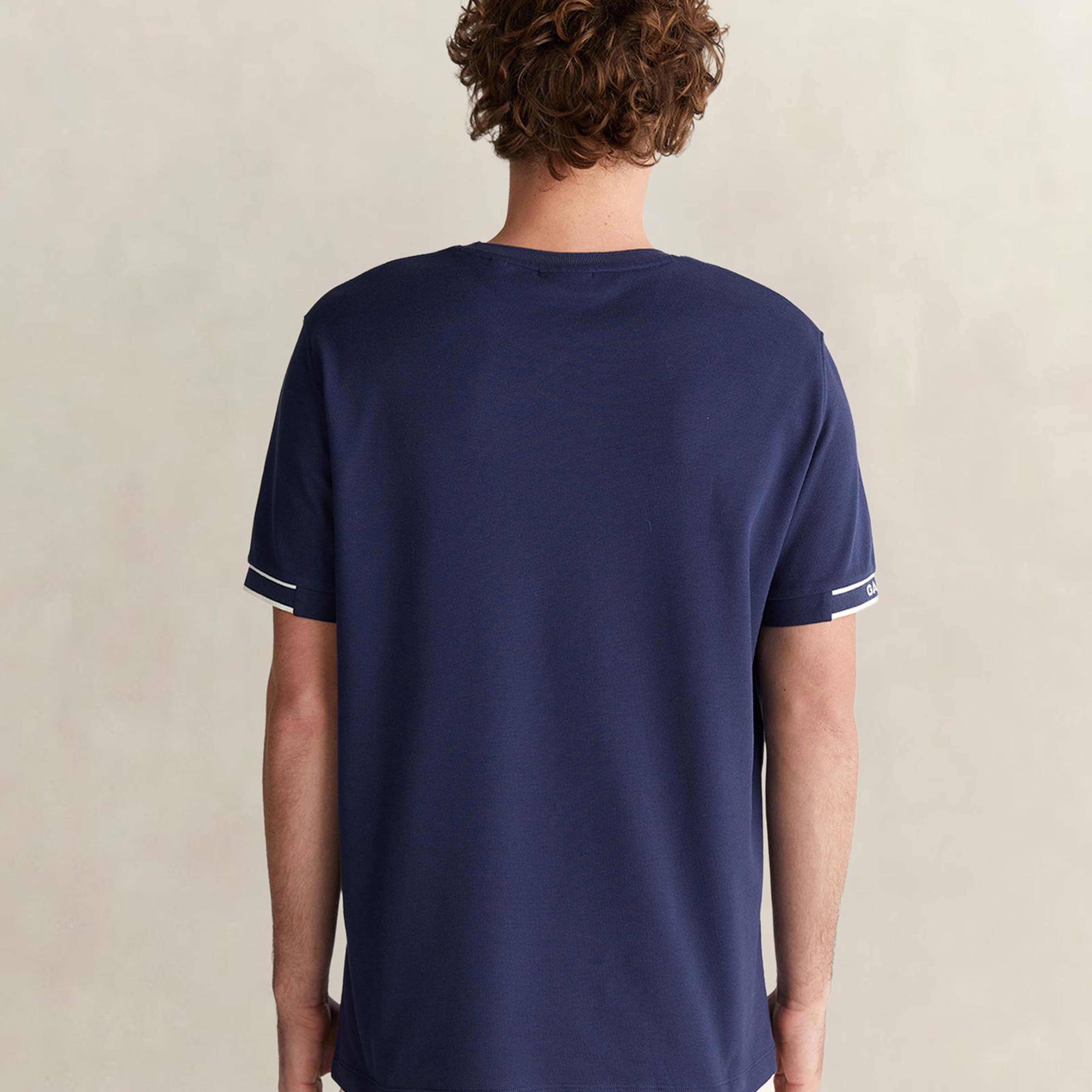 GANT Erkek Lacivert Kısa Kollu T-Shirt