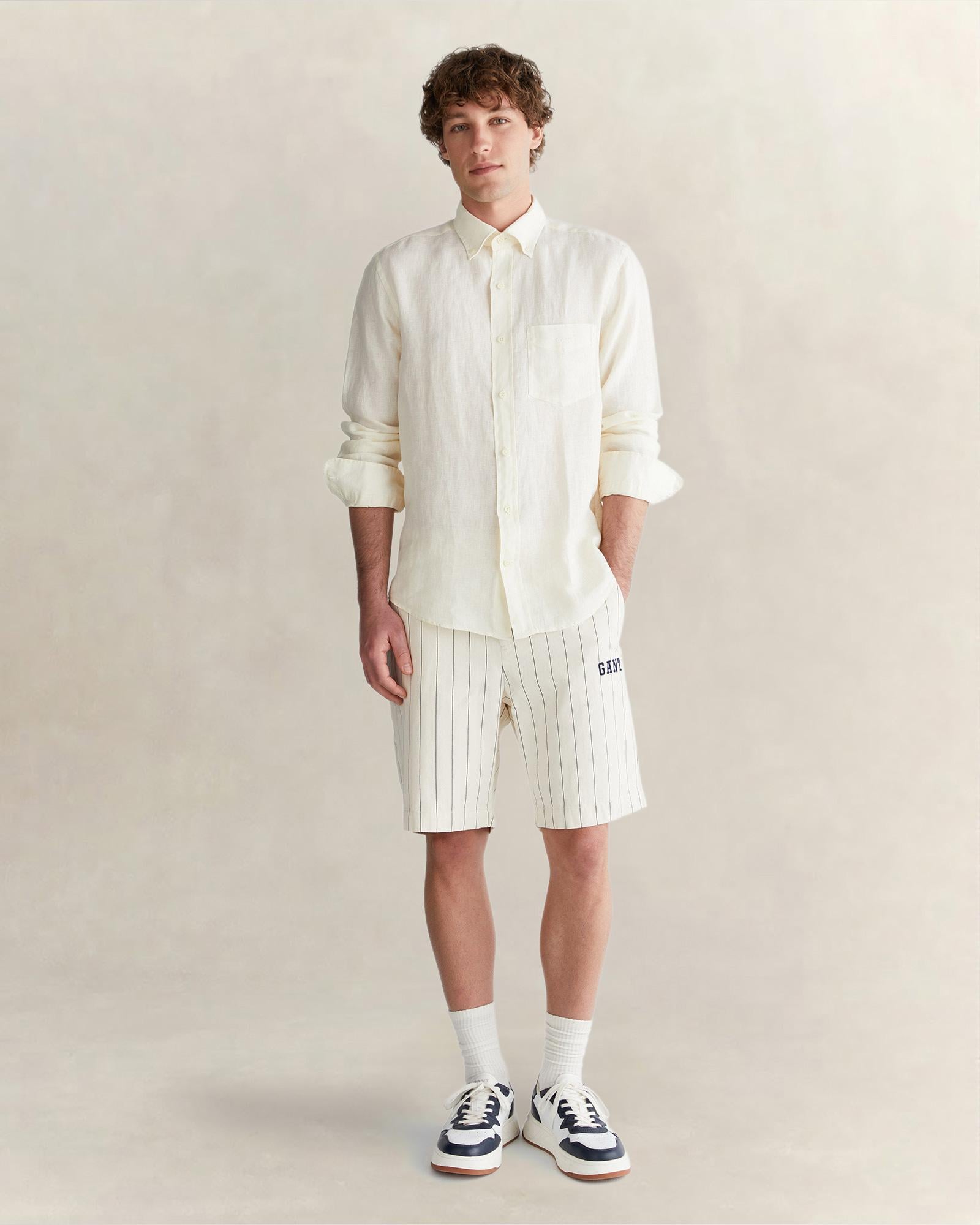 GANT Erkek Beyaz Regular Fit Gömlek