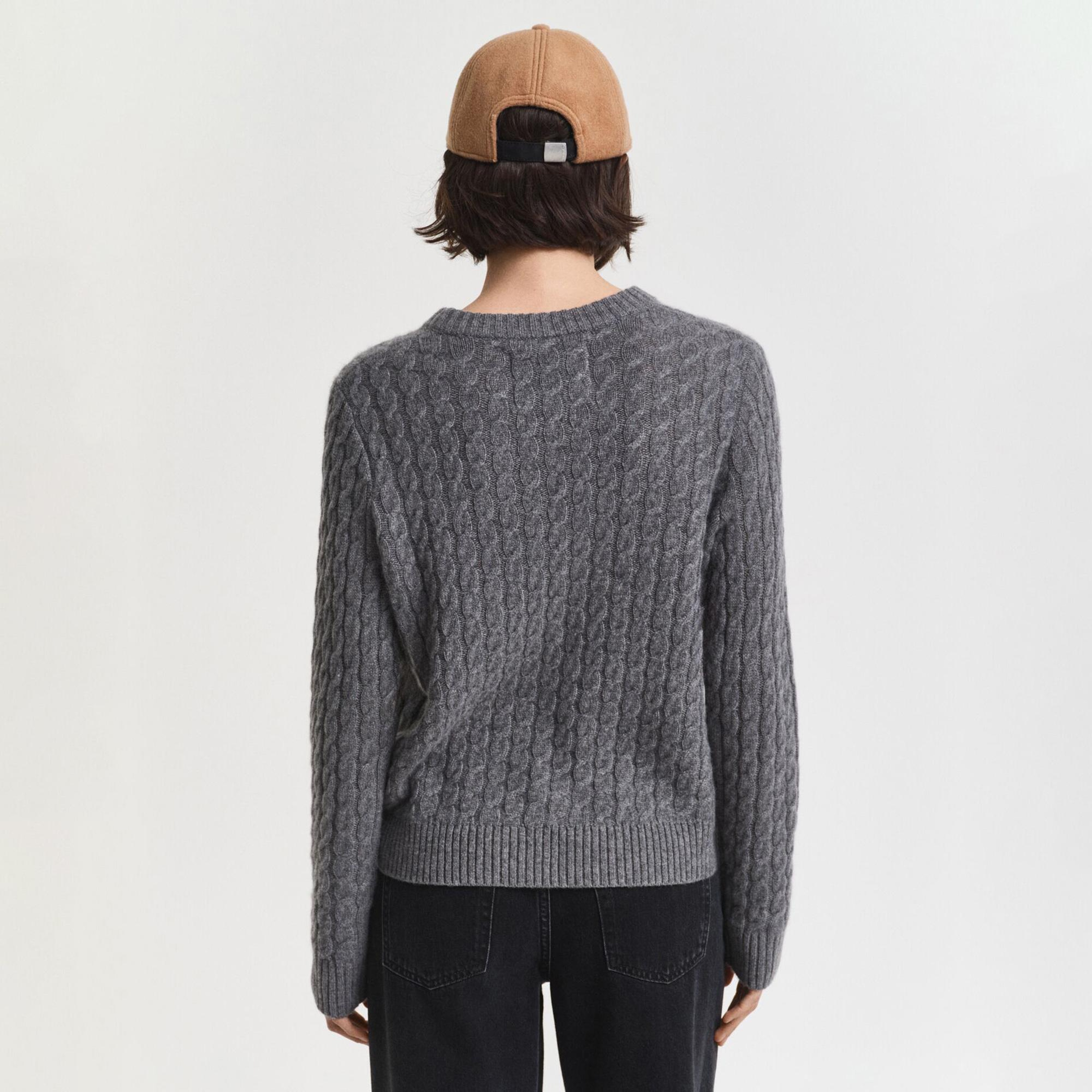 GANT Kadın Gri Regular Fit Triko