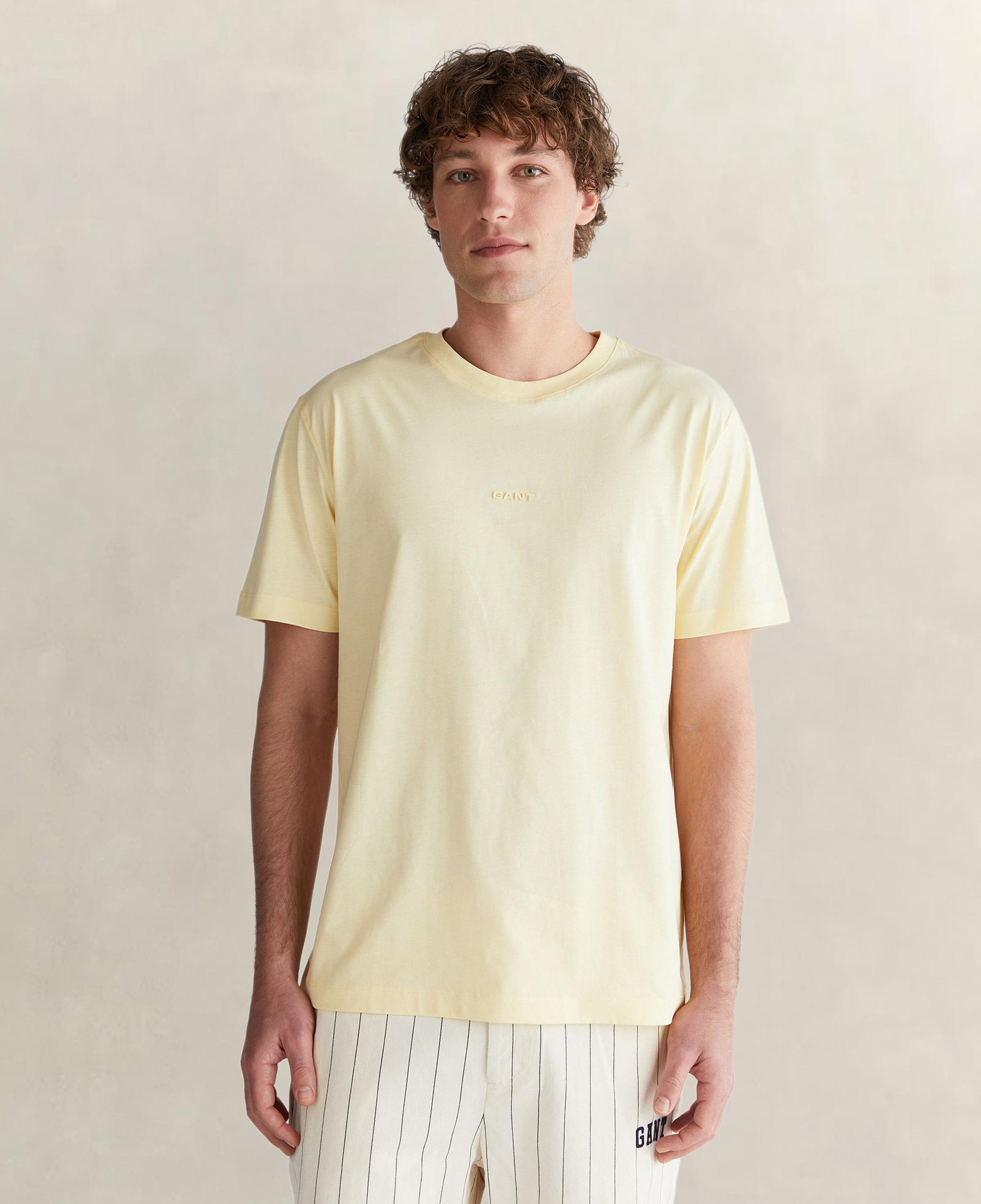 GANT Erkek Sarı Kısa Kollu T-Shirt