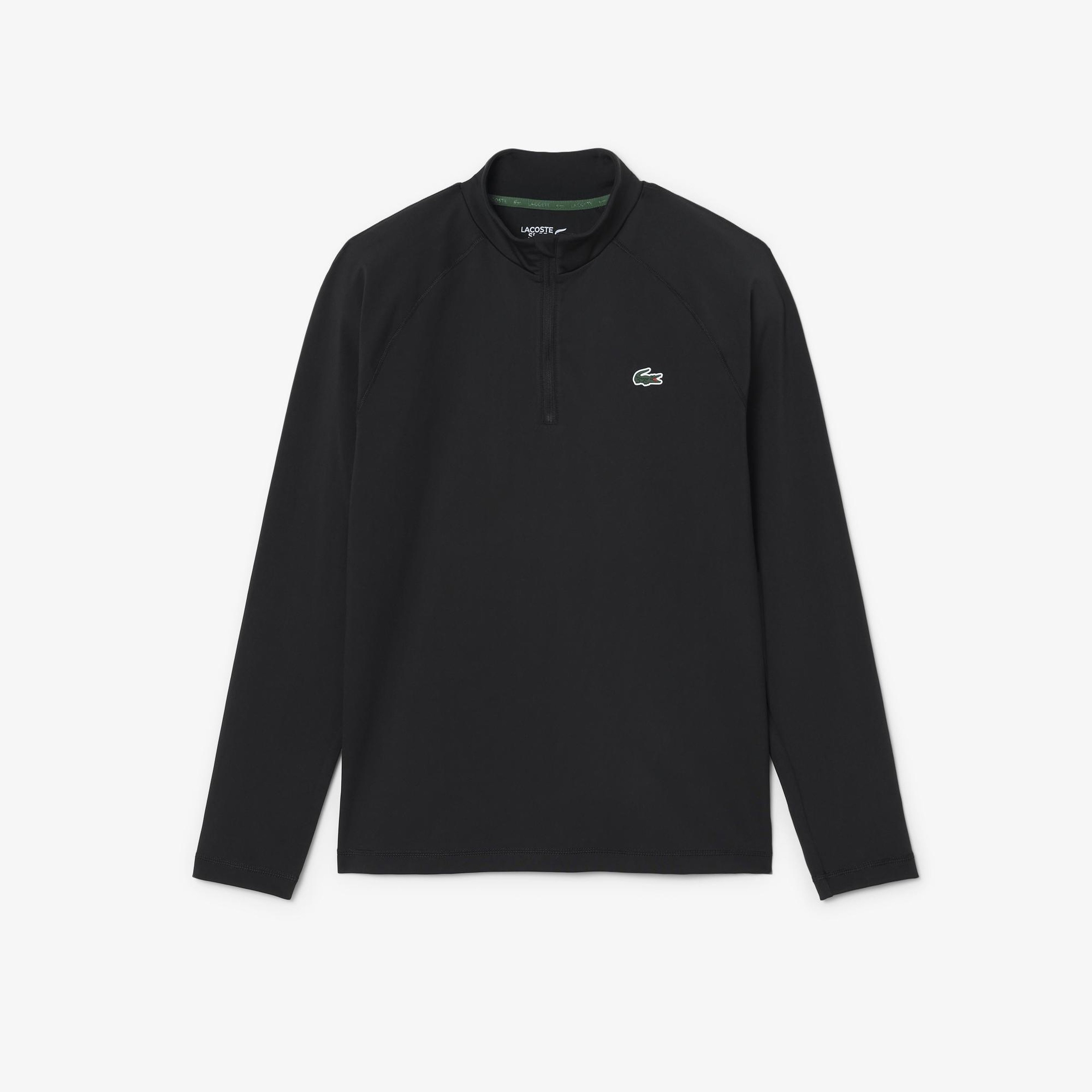 SPORT Erkek Regular Fit Yarım Fermuarlı Siyah Sweatshirt