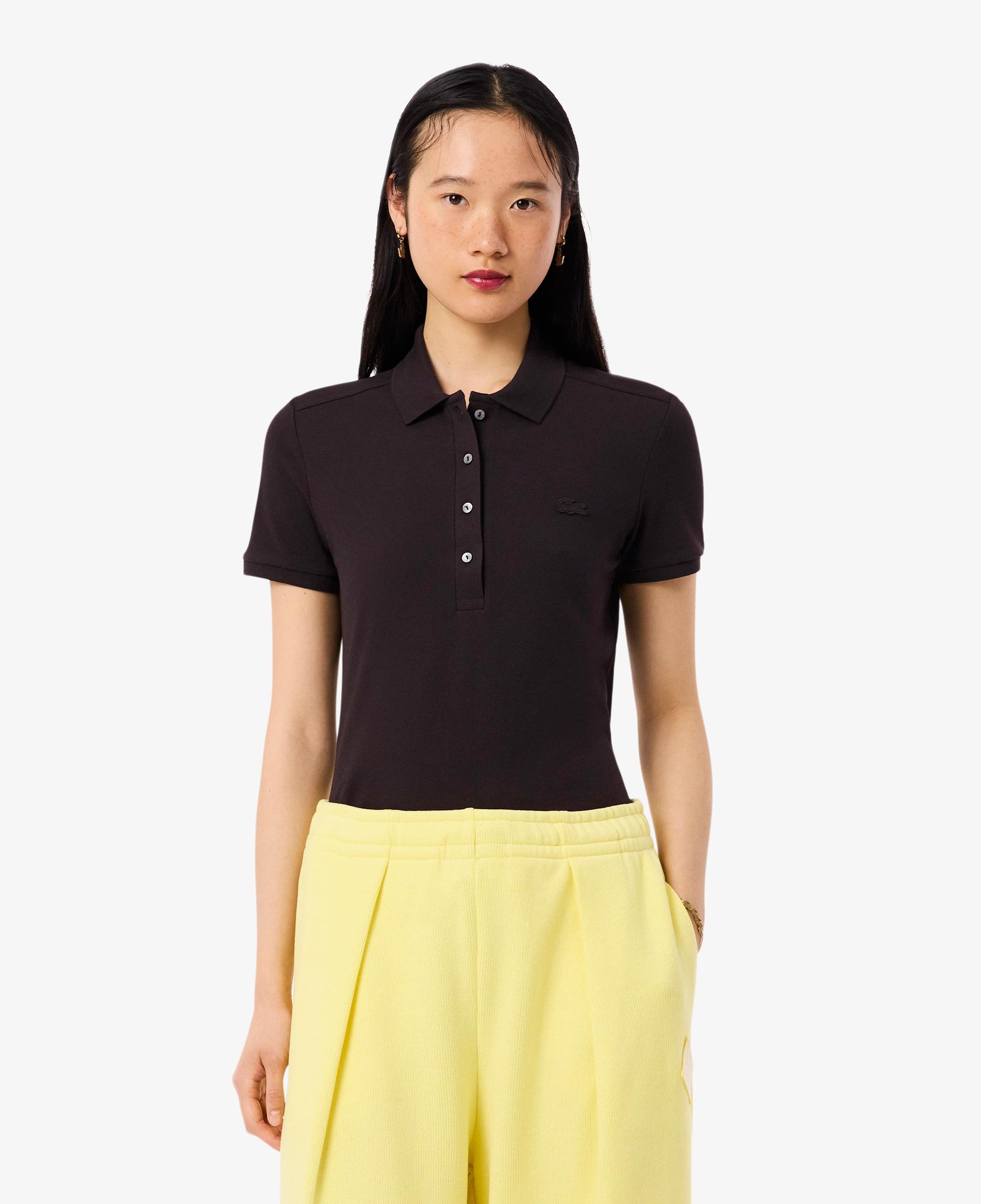 Kadın Slim Fit Kahverengi Polo