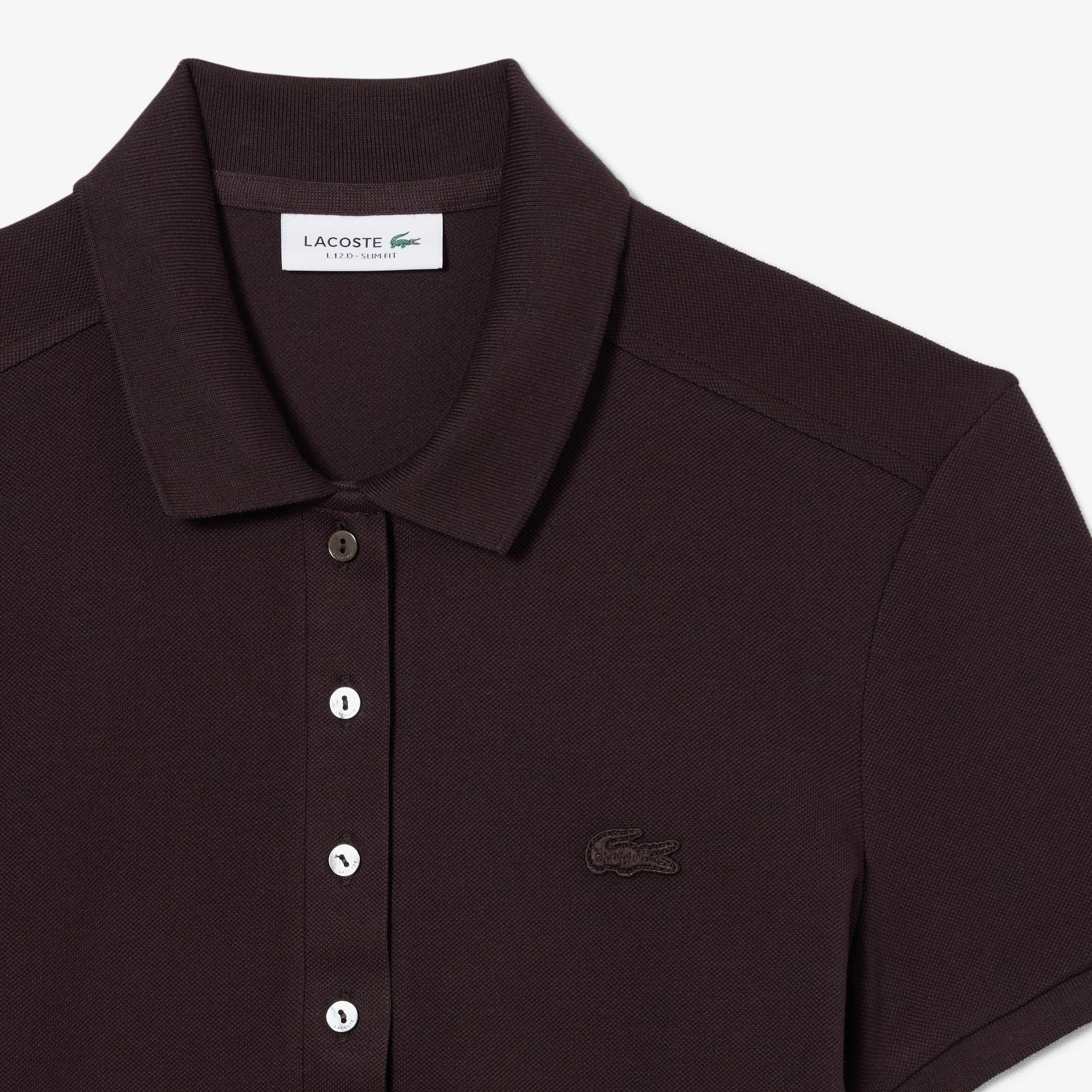 Kadın Slim Fit Kahverengi Polo