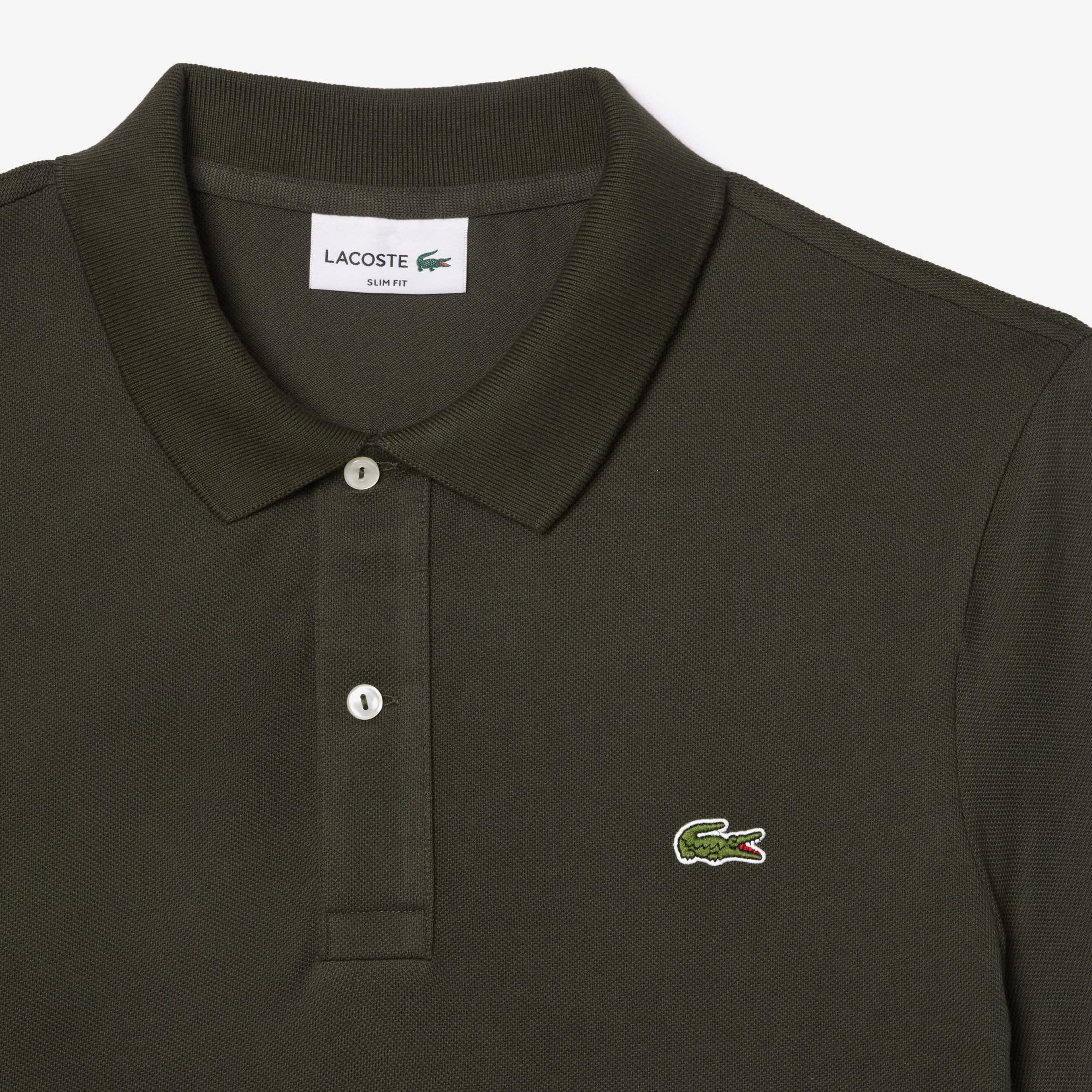 L.12.12 Erkek Slim Fit Haki Polo