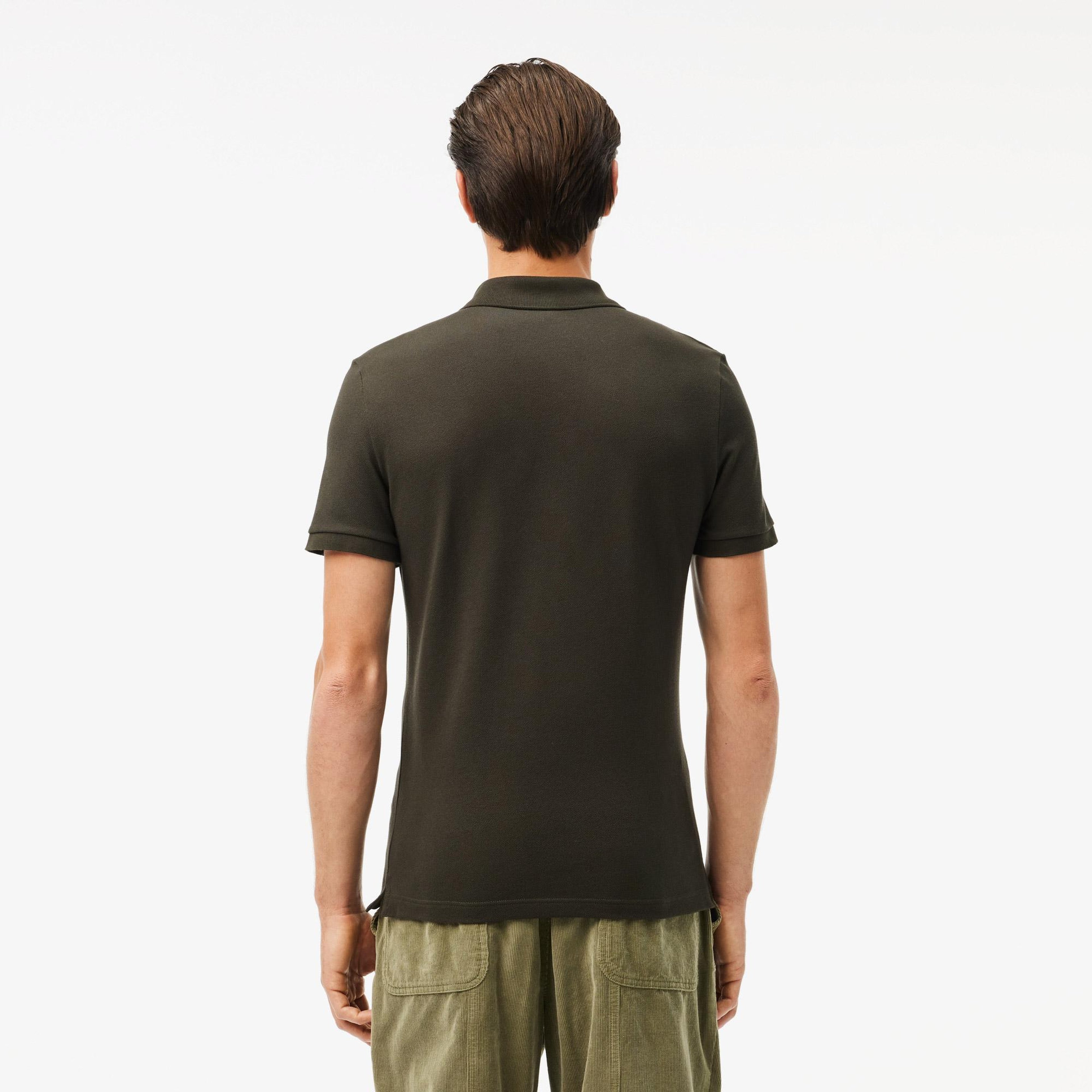 L.12.12 Erkek Slim Fit Haki Polo