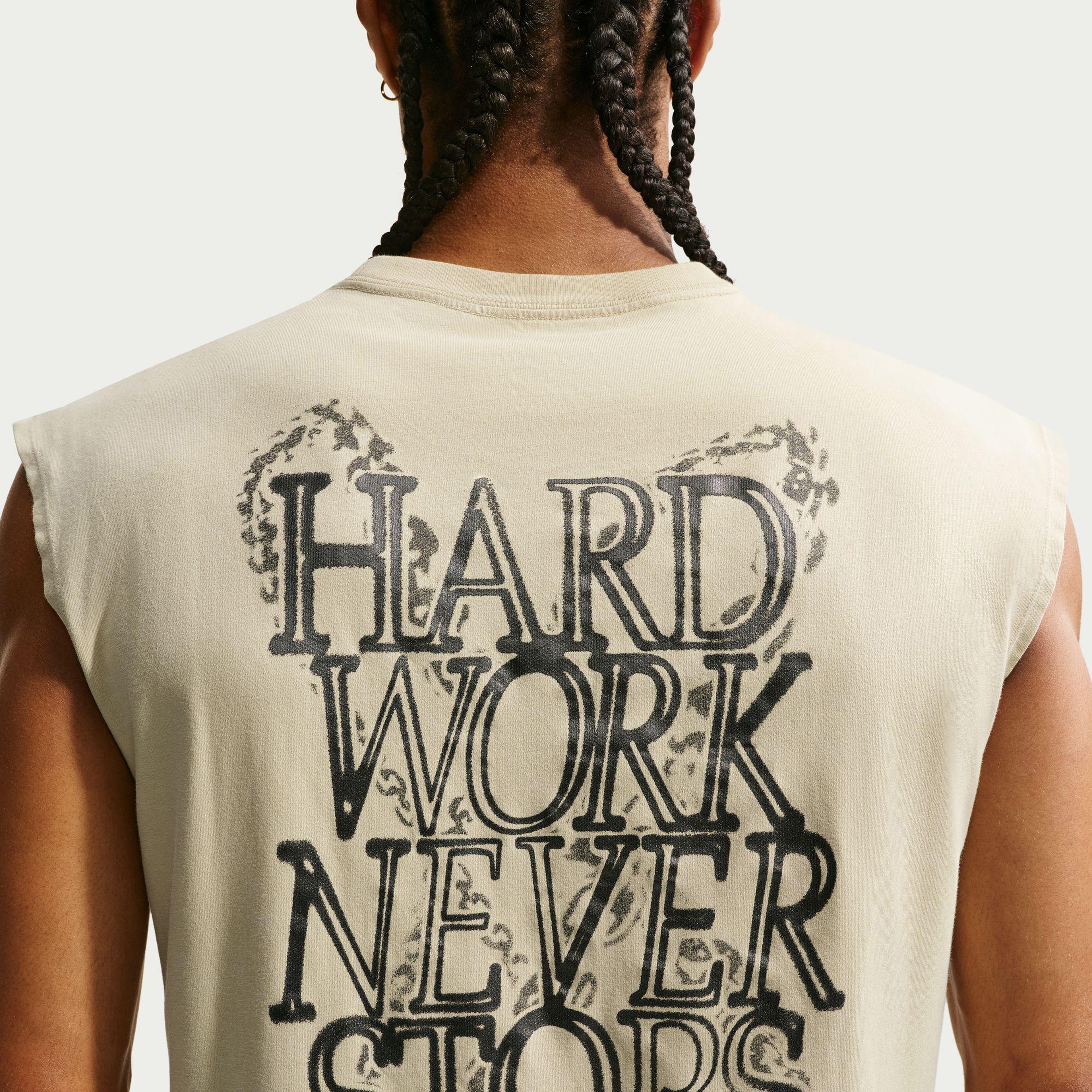 Nike Training Erkek Bej Kolsuz T-Shirt