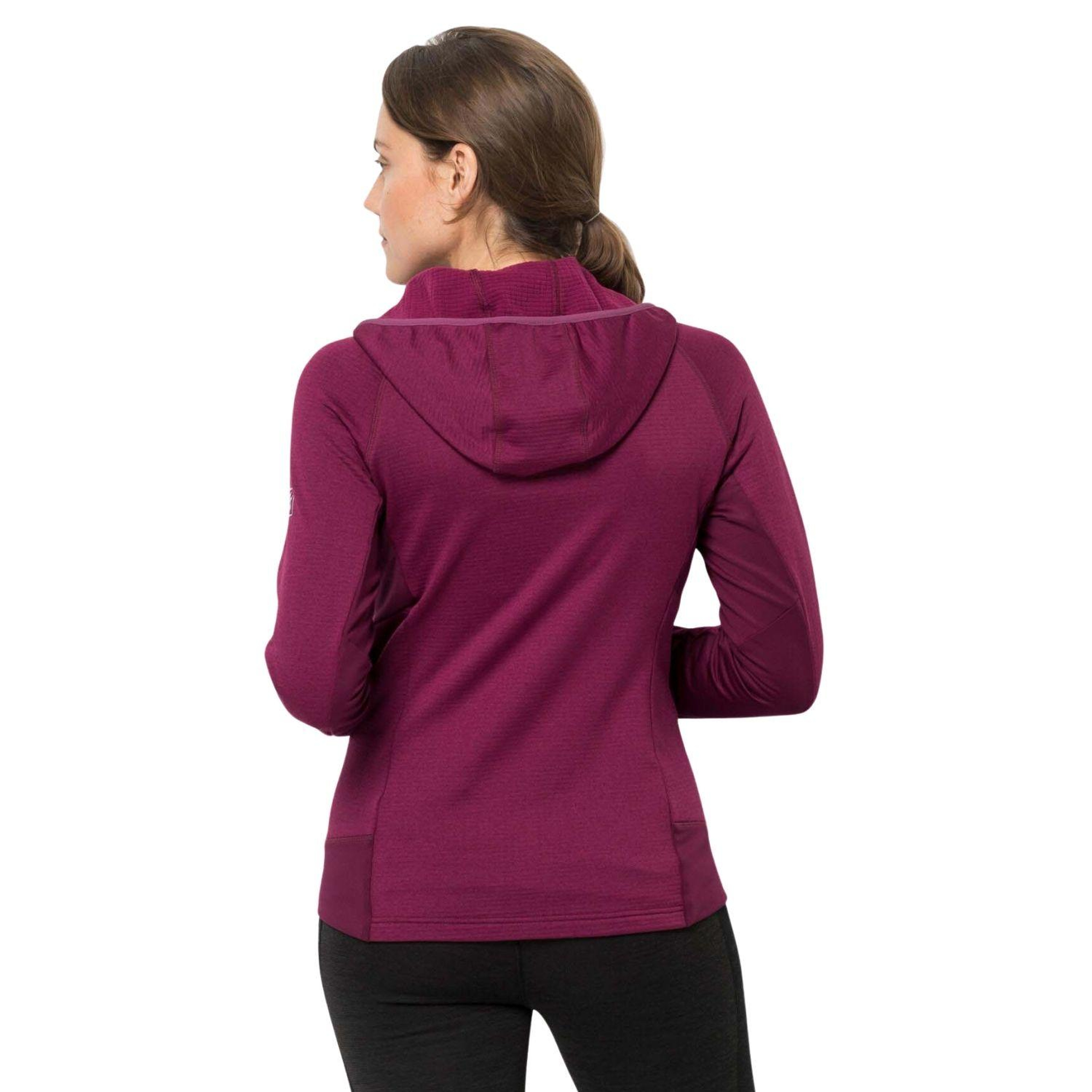 Jack Wolfskin Hydro Grid Fleece Kadın Mor Outdoor Ceketi