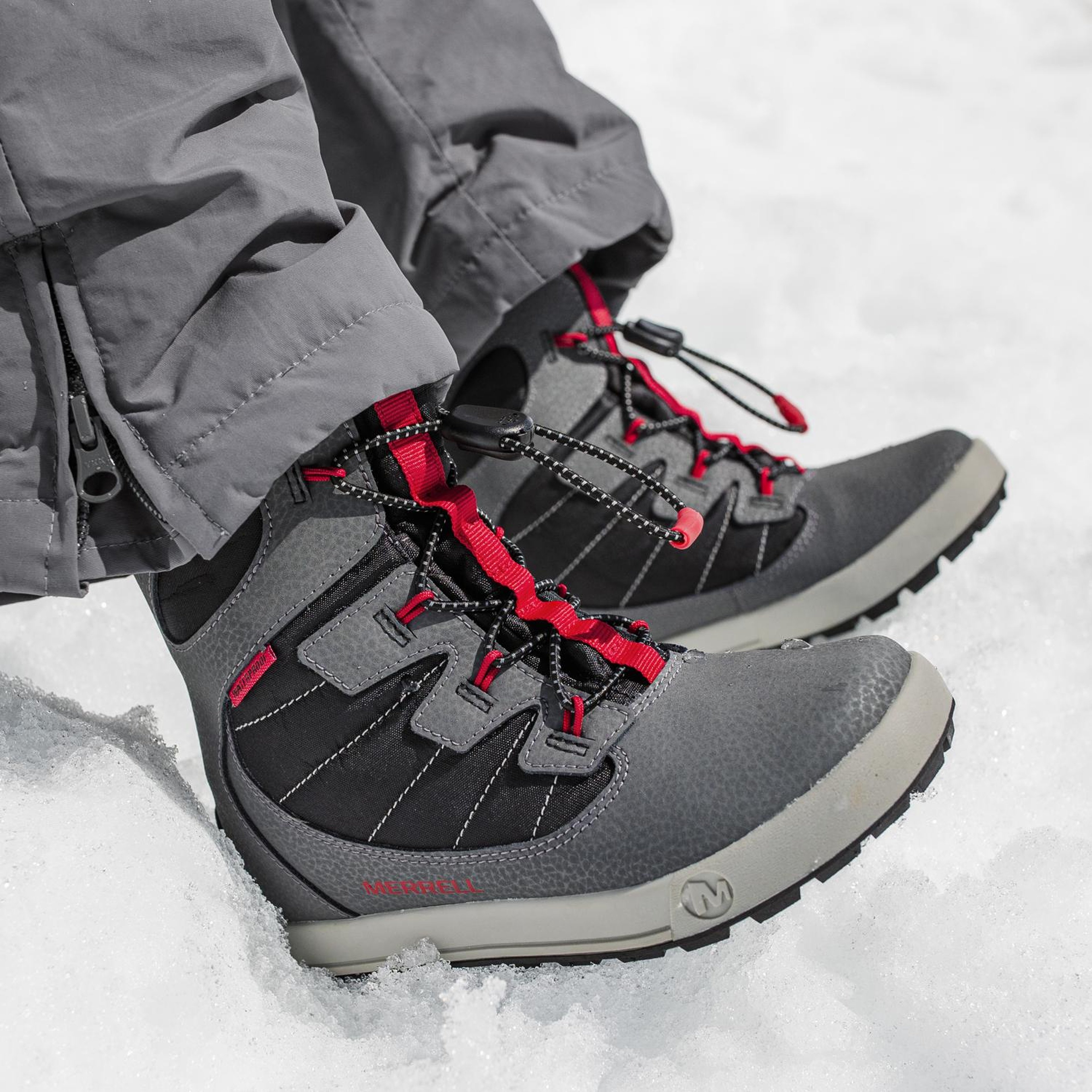 Merrell Snow Bank 40 Waterproof Erkek Çocuk Gri Bot