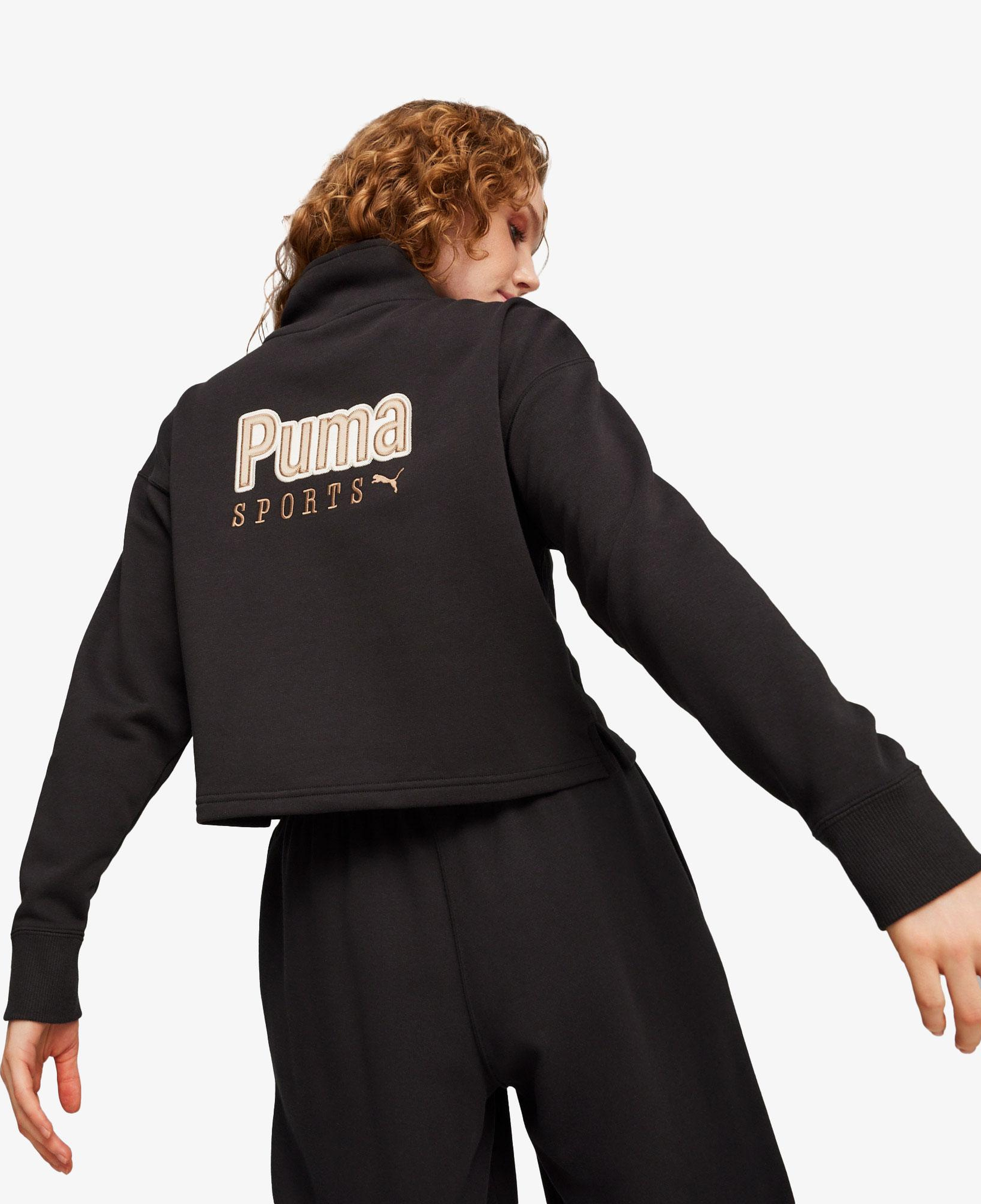 Puma Team Half Zip Crew Kadın Bej Sweatshirt