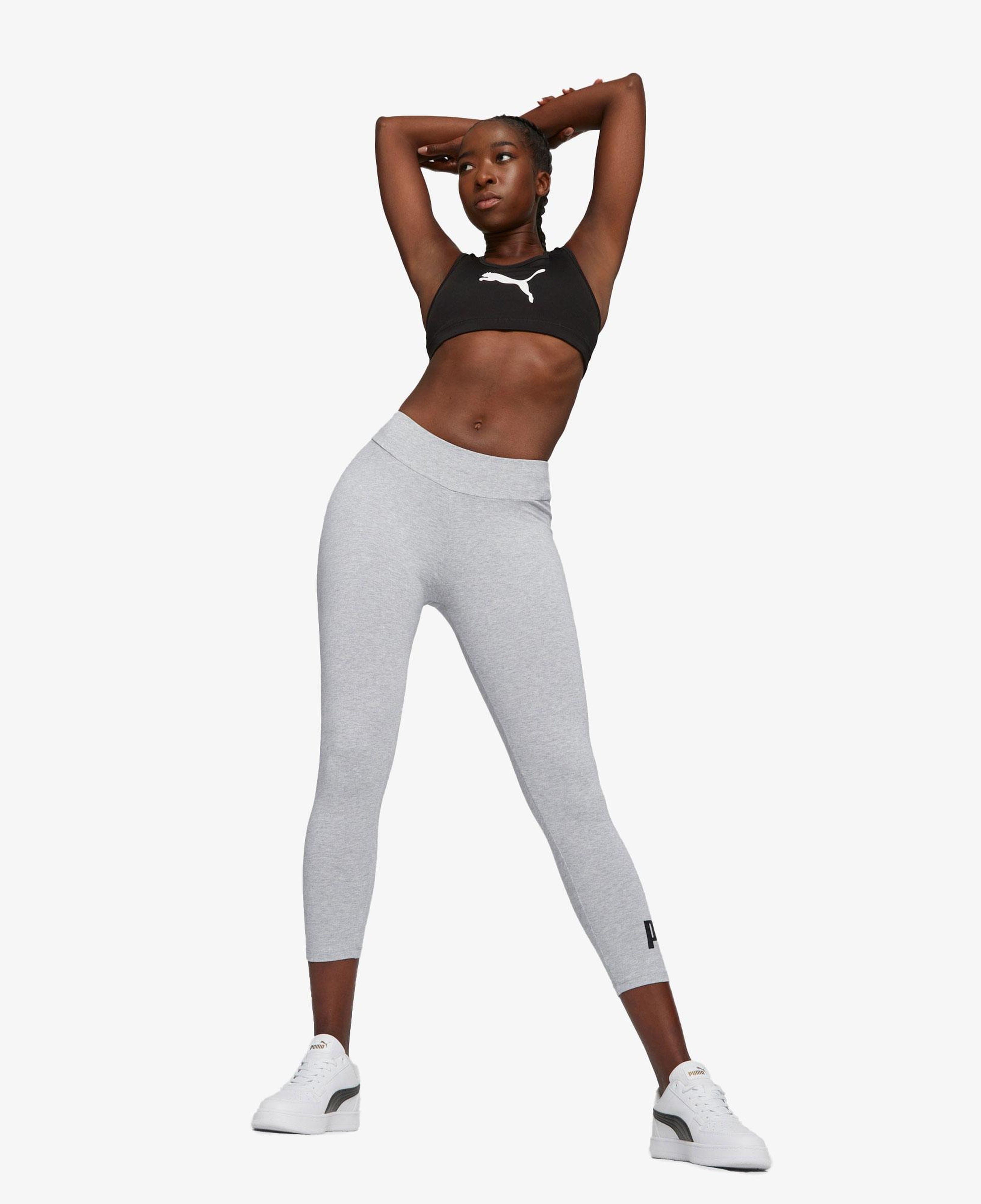 Puma Essentials 3/4 Logo Leggings Kadın Siyah Tayt