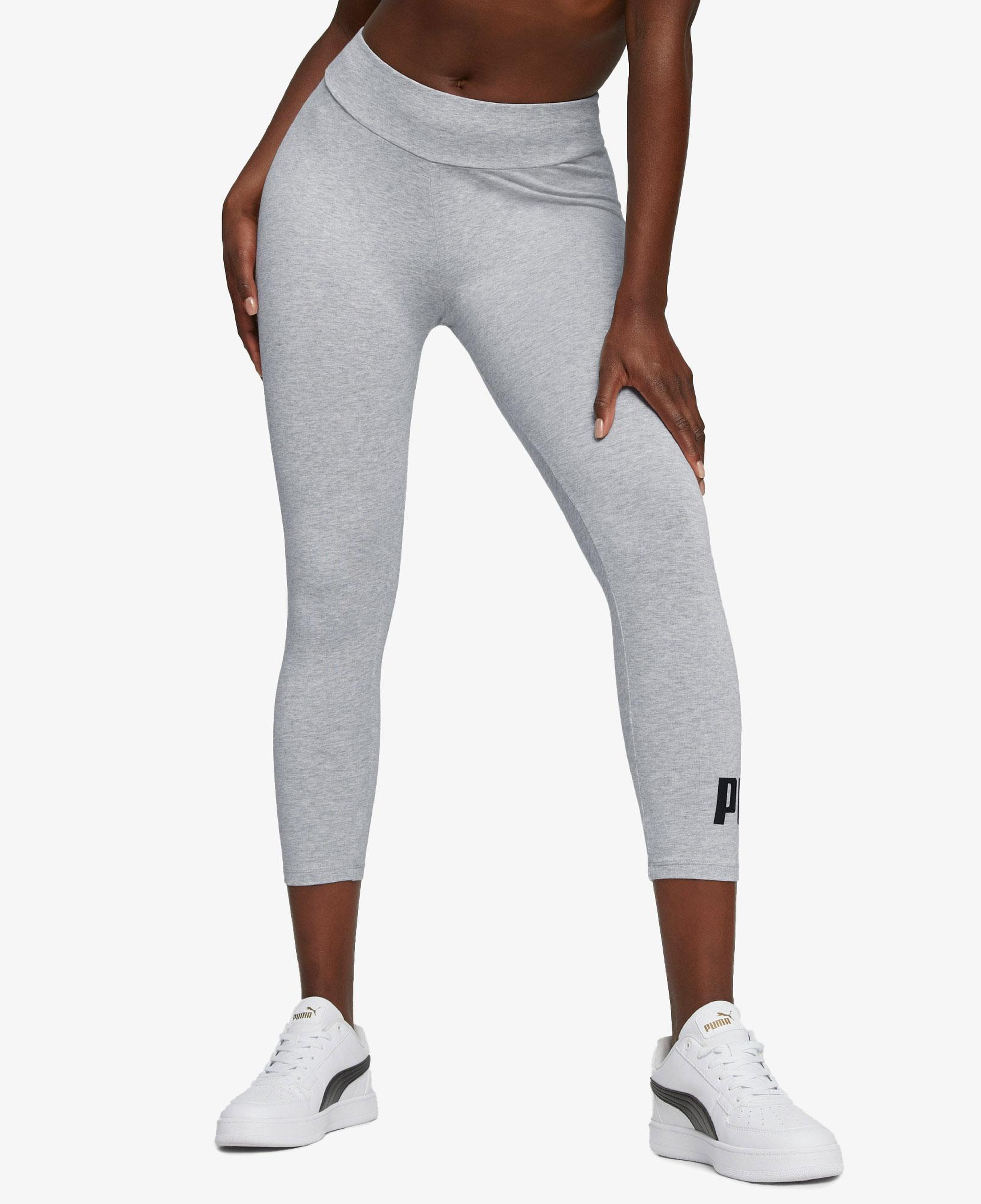 Puma Essentials 3/4 Logo Leggings Kadın Siyah Tayt