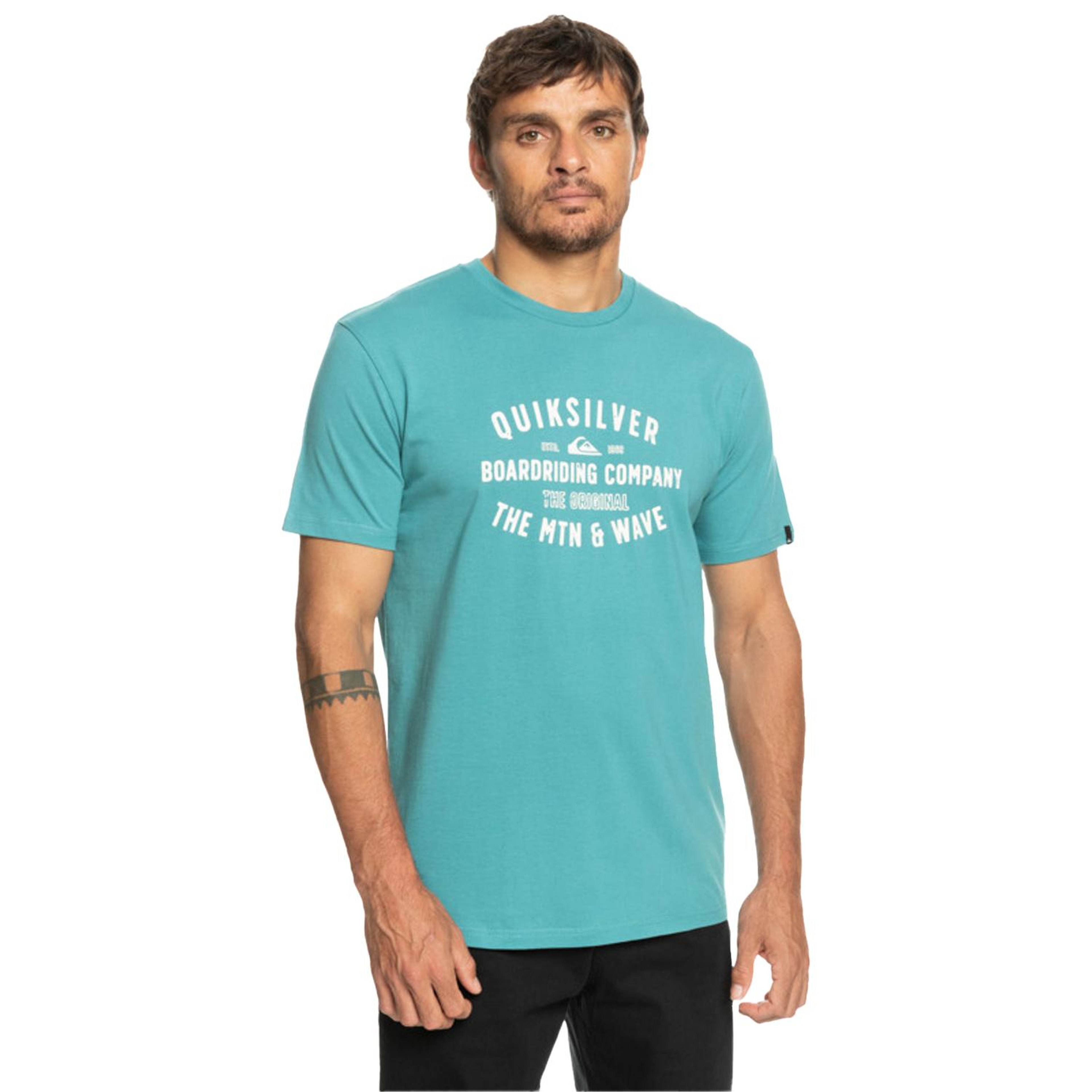 Quiksilver Qssurflockup Erkek Mavi Tişört