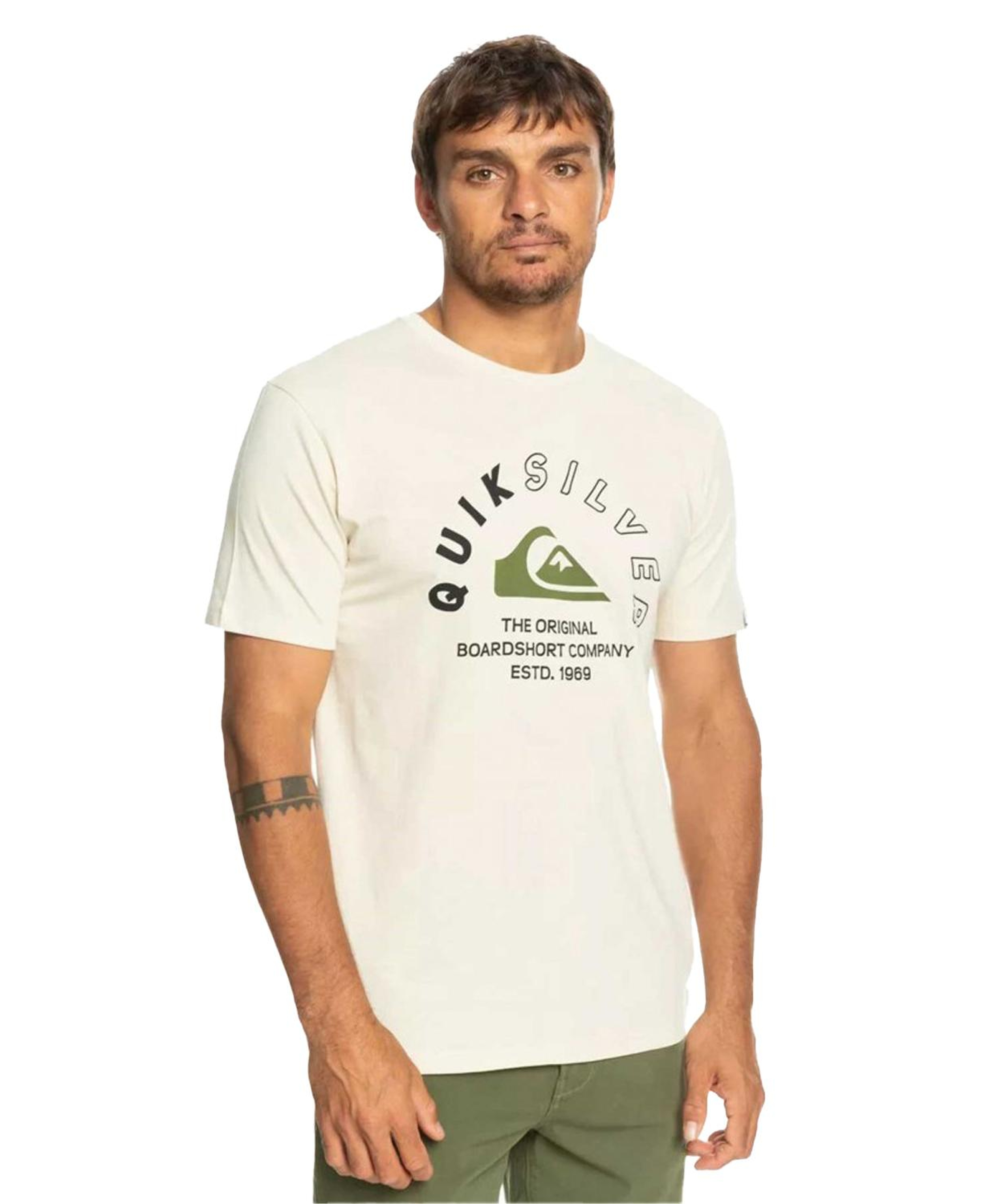 Quiksilver Mixedsignals Erkek Bej Tişört