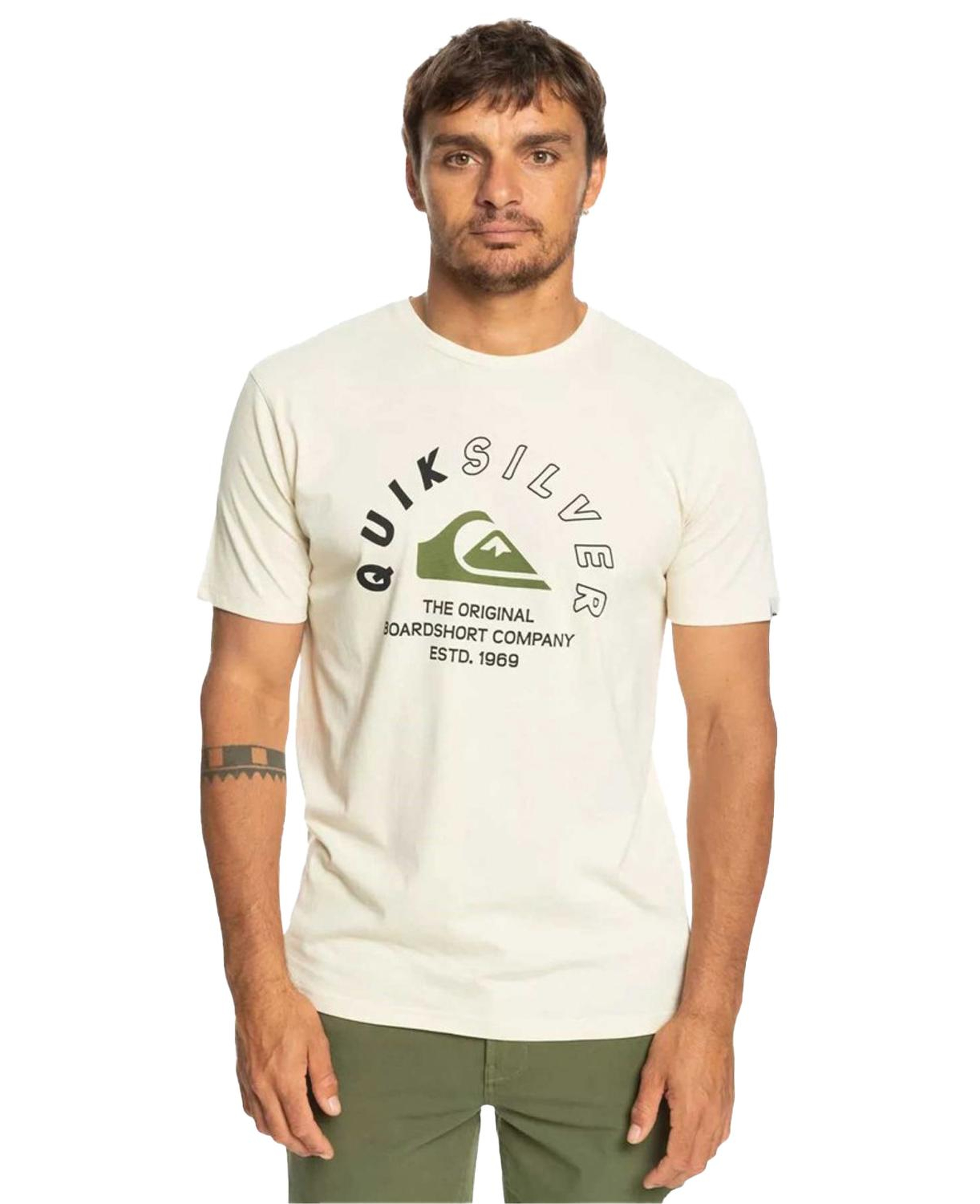 Quiksilver Mixedsignals Erkek Bej Tişört