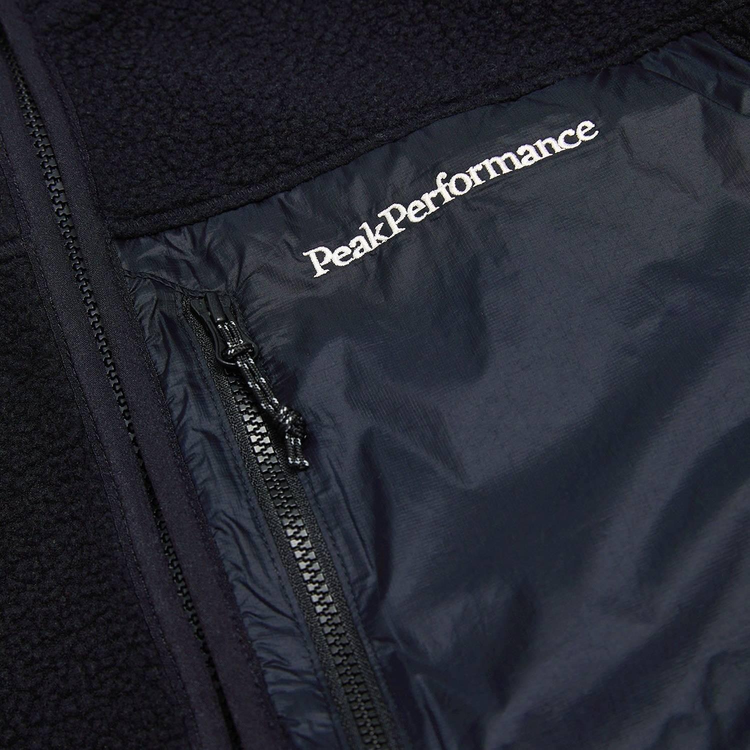 Peak Performance Pile Zip Erkek Siyah Fleece