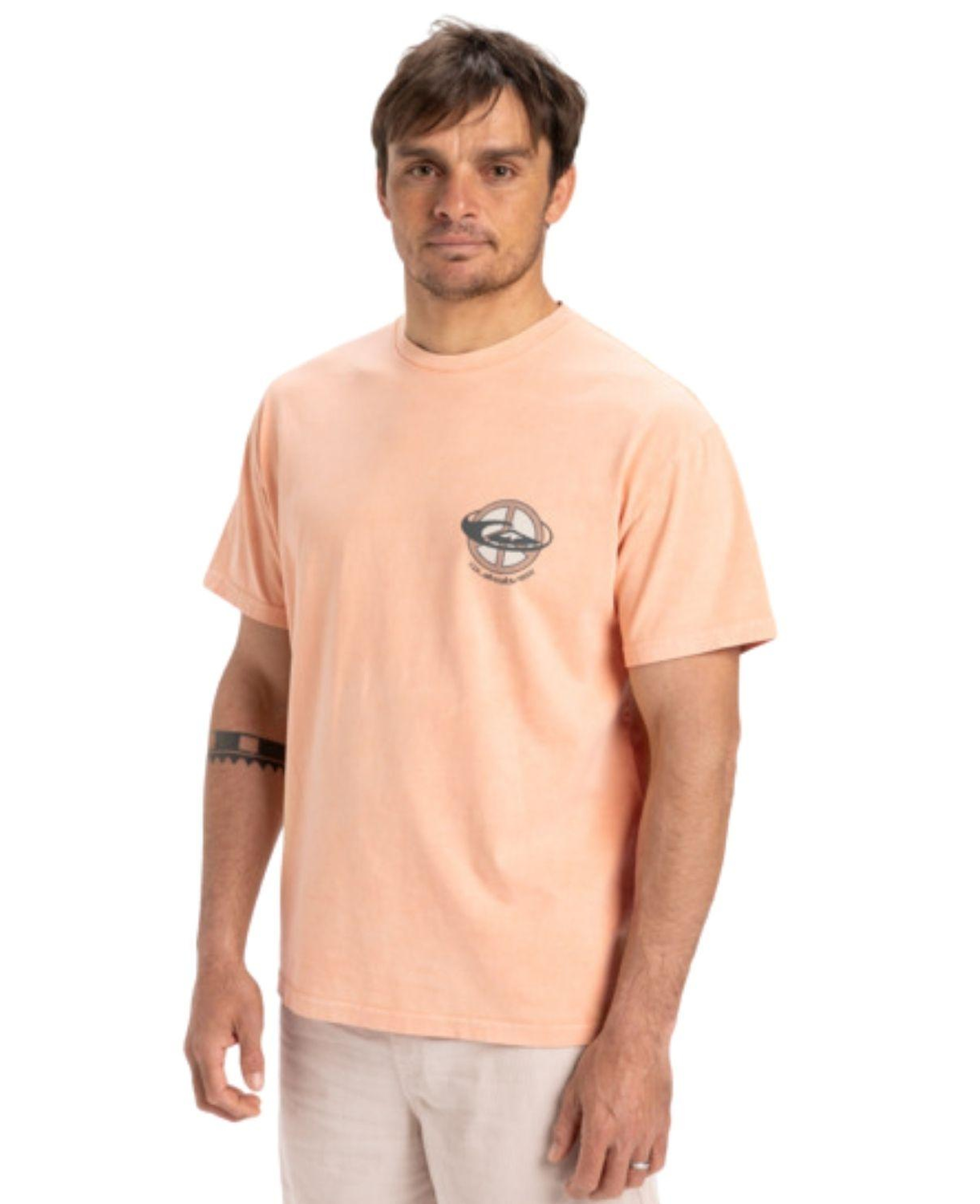 Quiksilver Nd Wake Up World Erkek Sarı Tişört