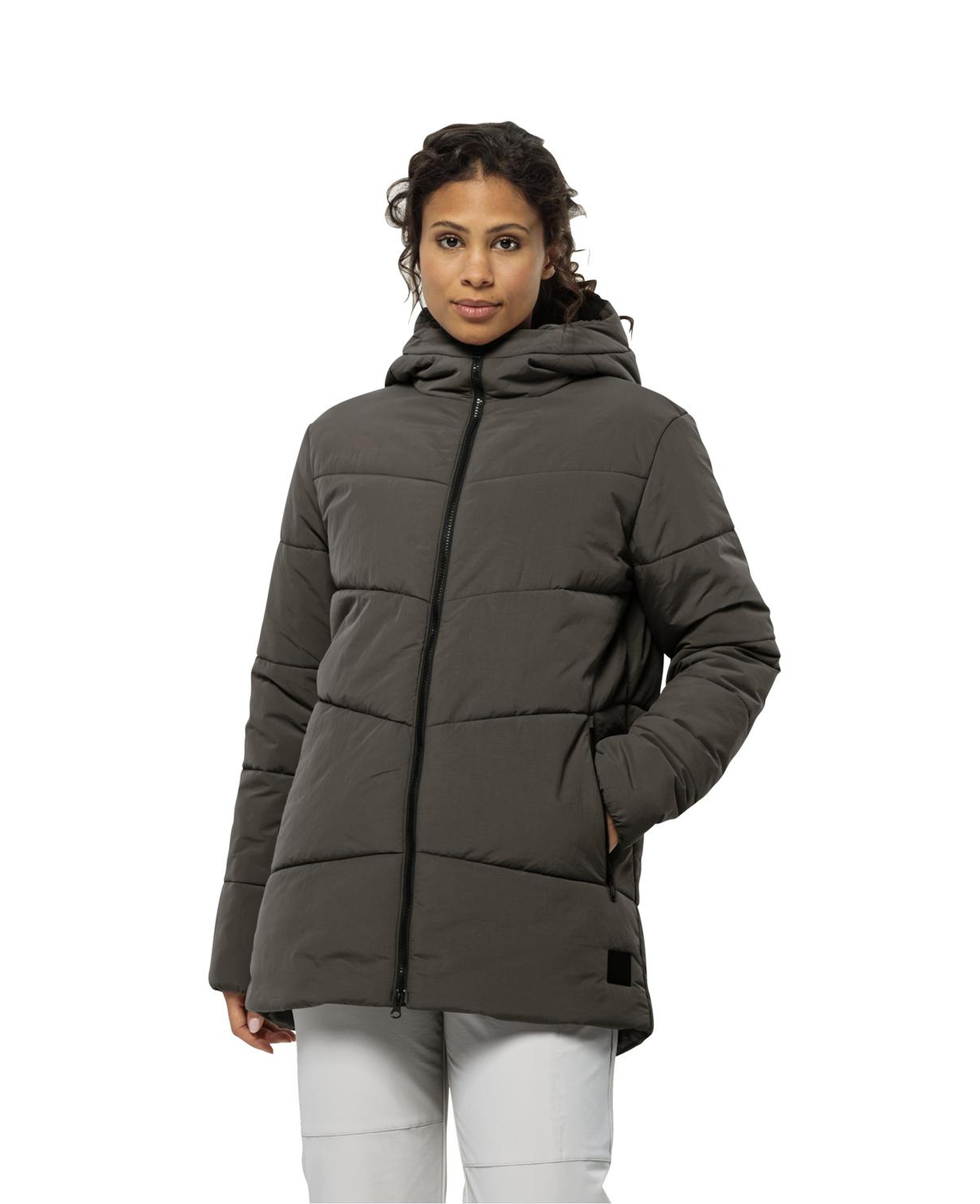 Jack Wolfskin Karolinger Long Kadın Kahverengi Outdoor Ceketi