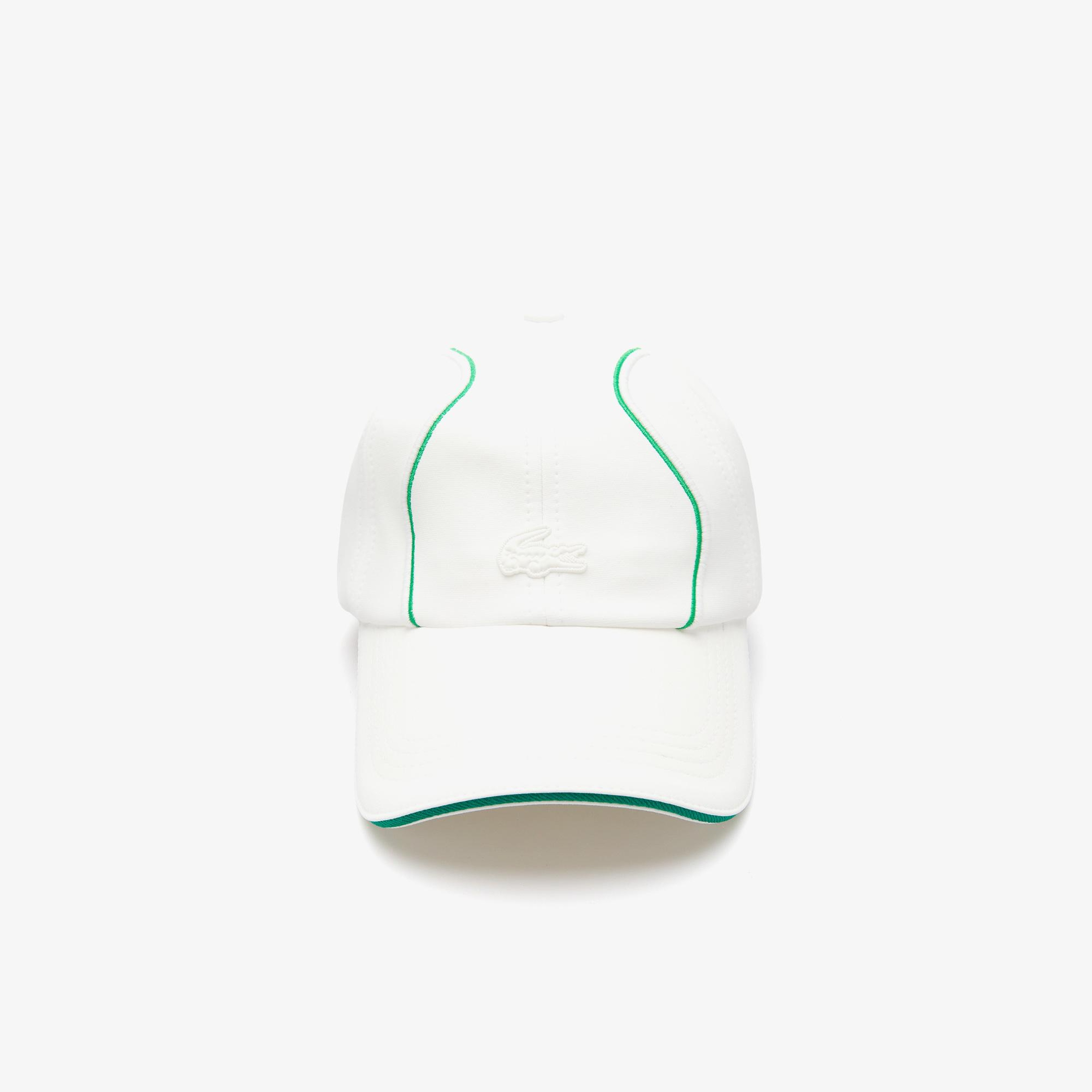Lacoste x House of SuperStep Baskılı Unisex Beyaz Şapka