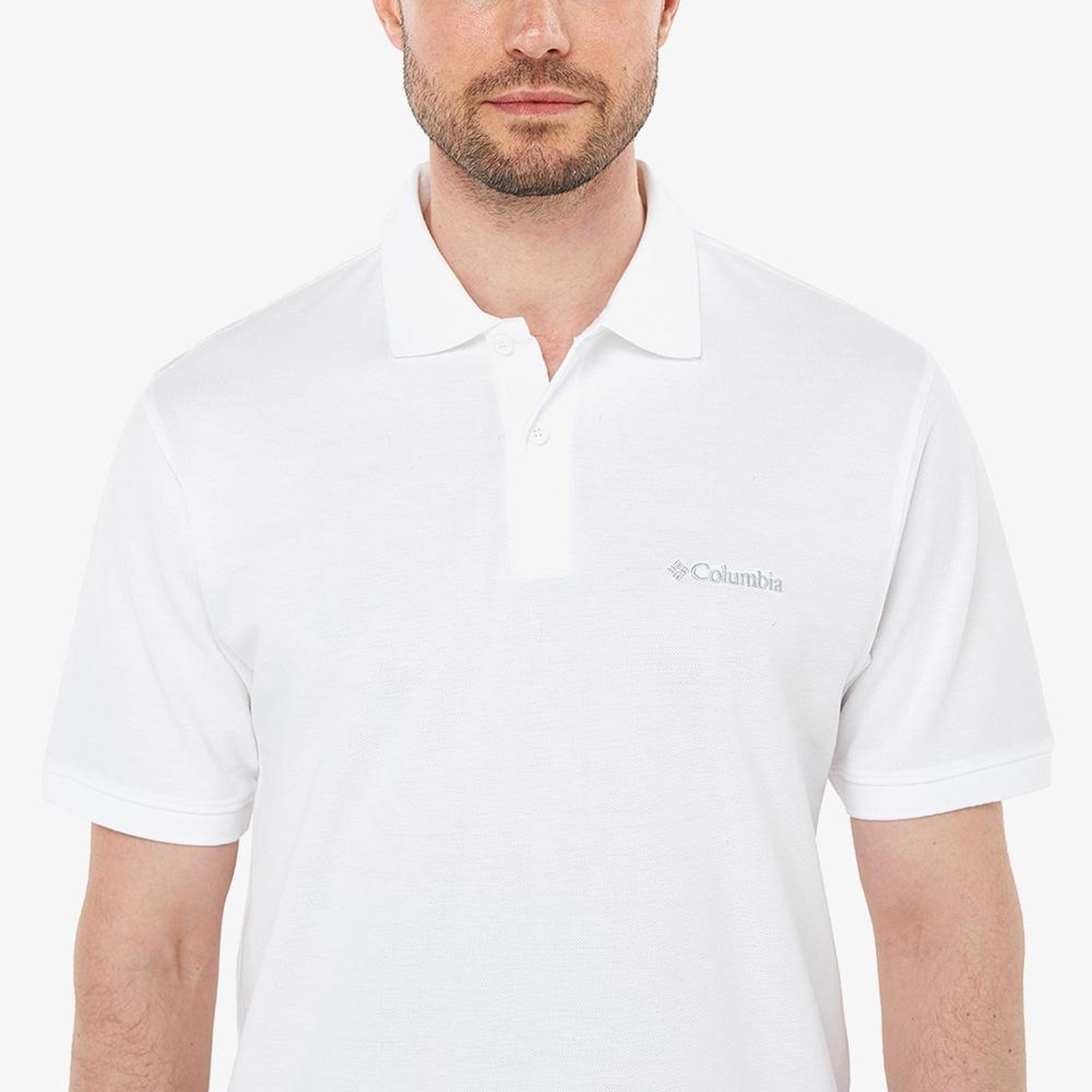 Columbia Cascade Range Solid II Erkek Beyaz Polo