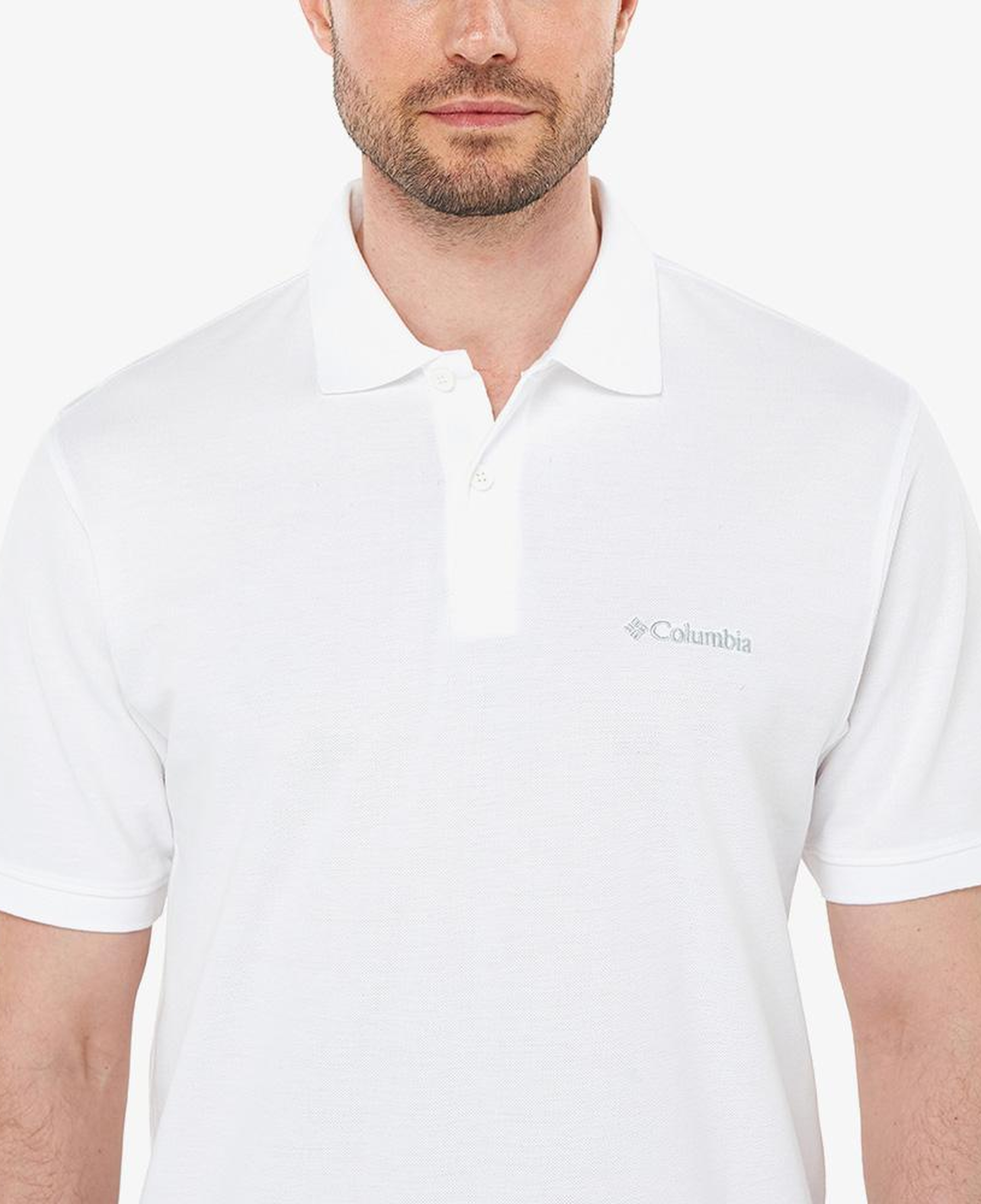 Columbia Cascade Range Solid II Erkek Beyaz Polo