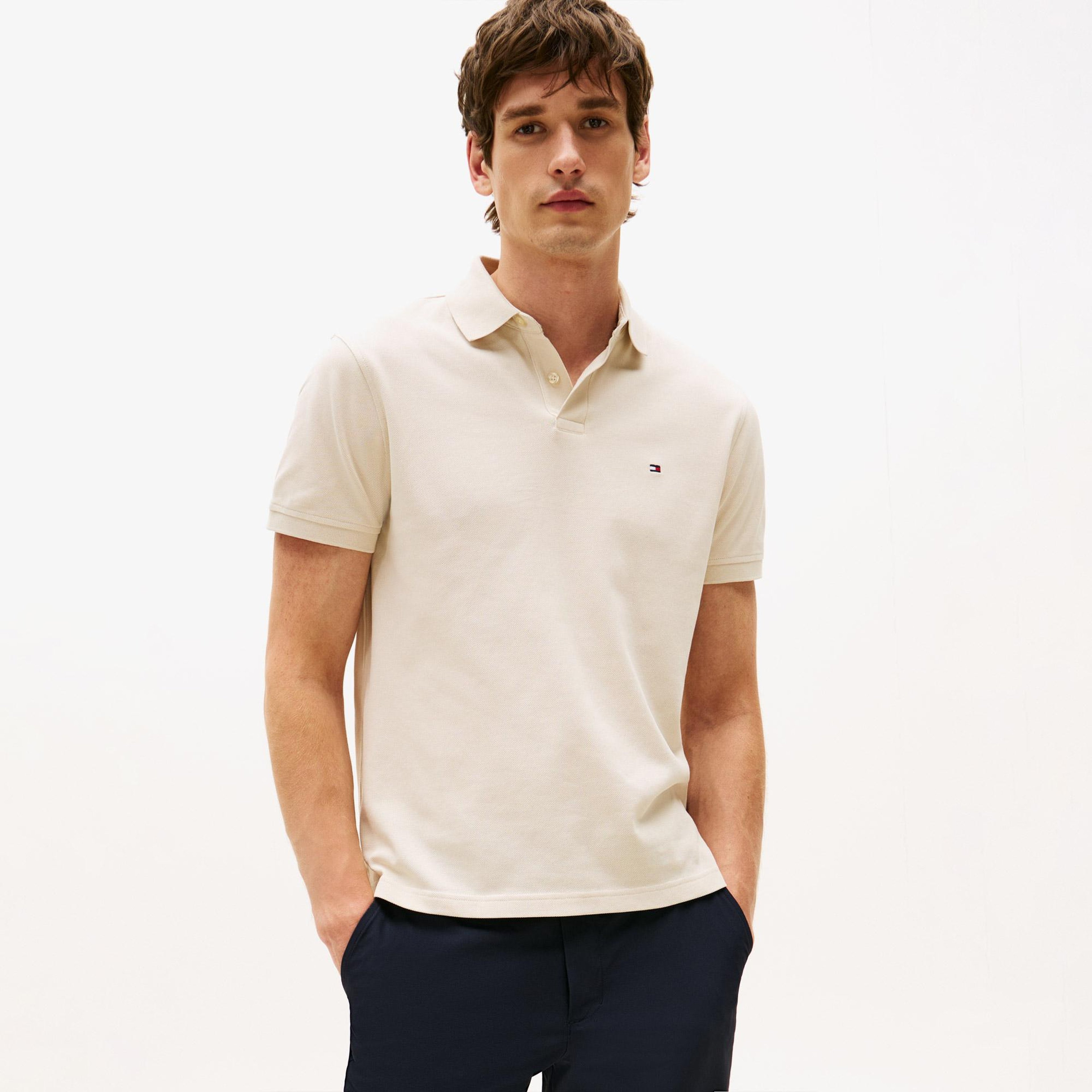 Tommy Hilfiger Core 1985 Regular Erkek Bej Polo