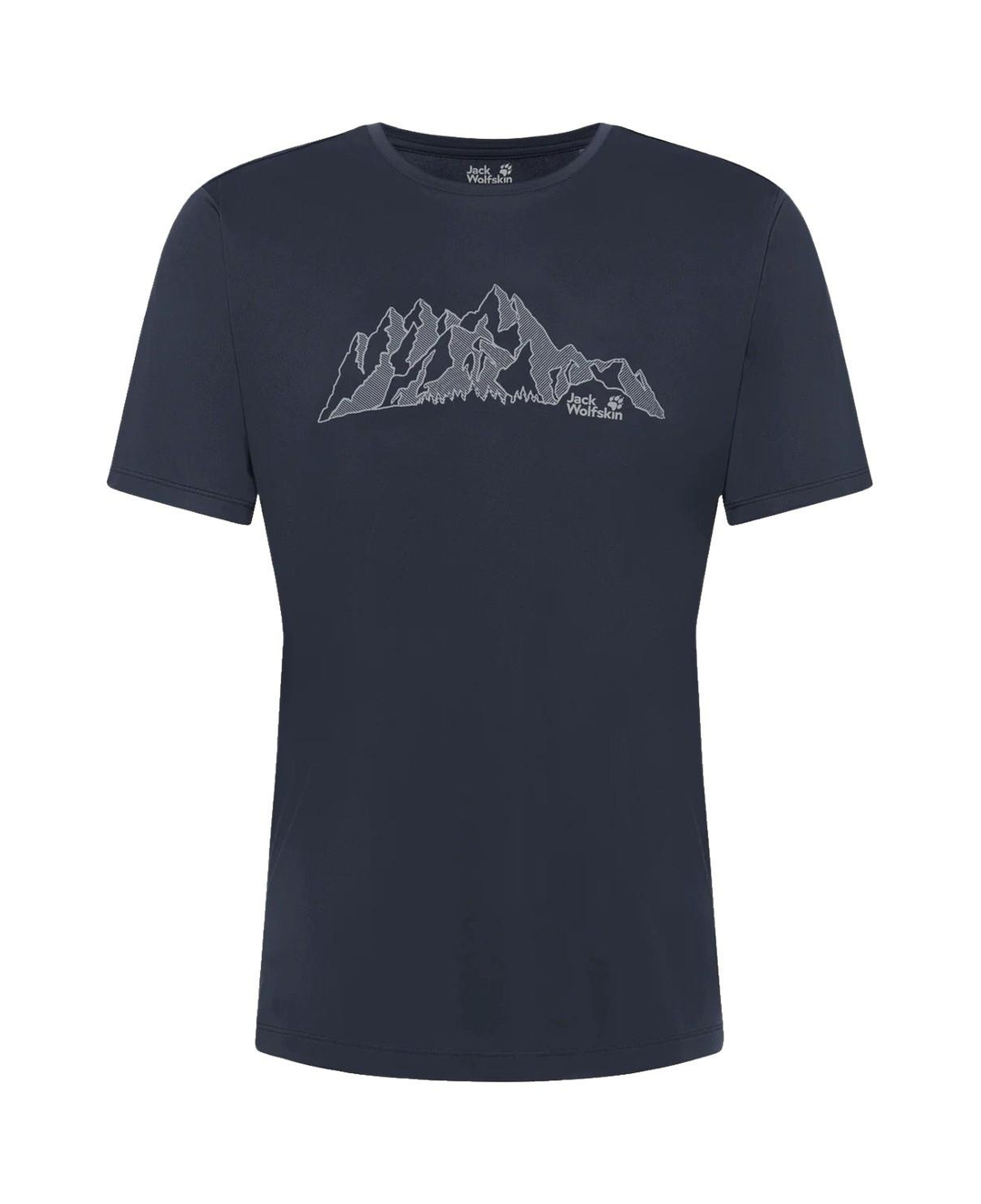 Jack Wolfskin Peak Graphic Erkek Mavi Tişört