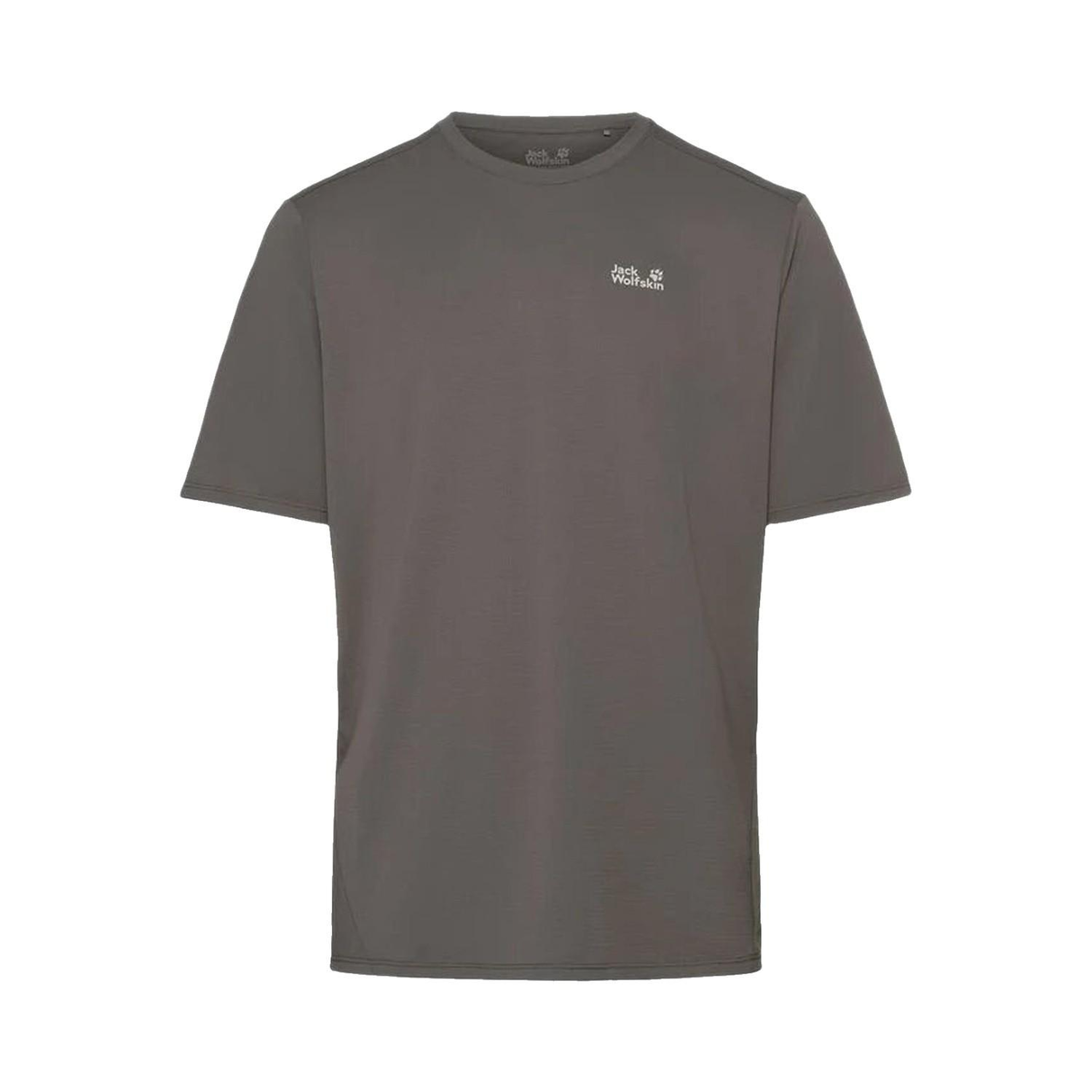 Jack Wolfskin Prelight Suncool Erkek Gri Tişört
