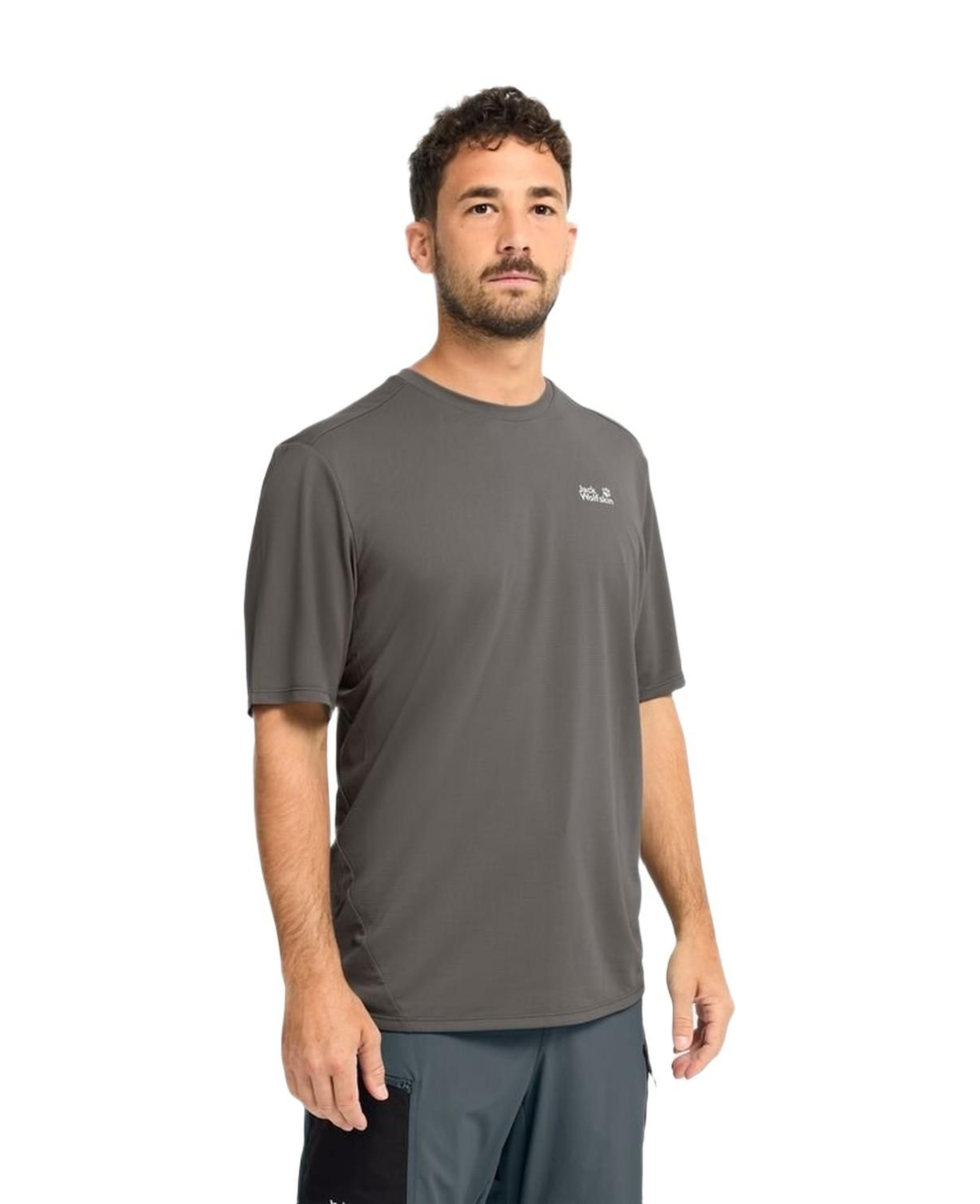 Jack Wolfskin Prelight Suncool Erkek Gri Tişört