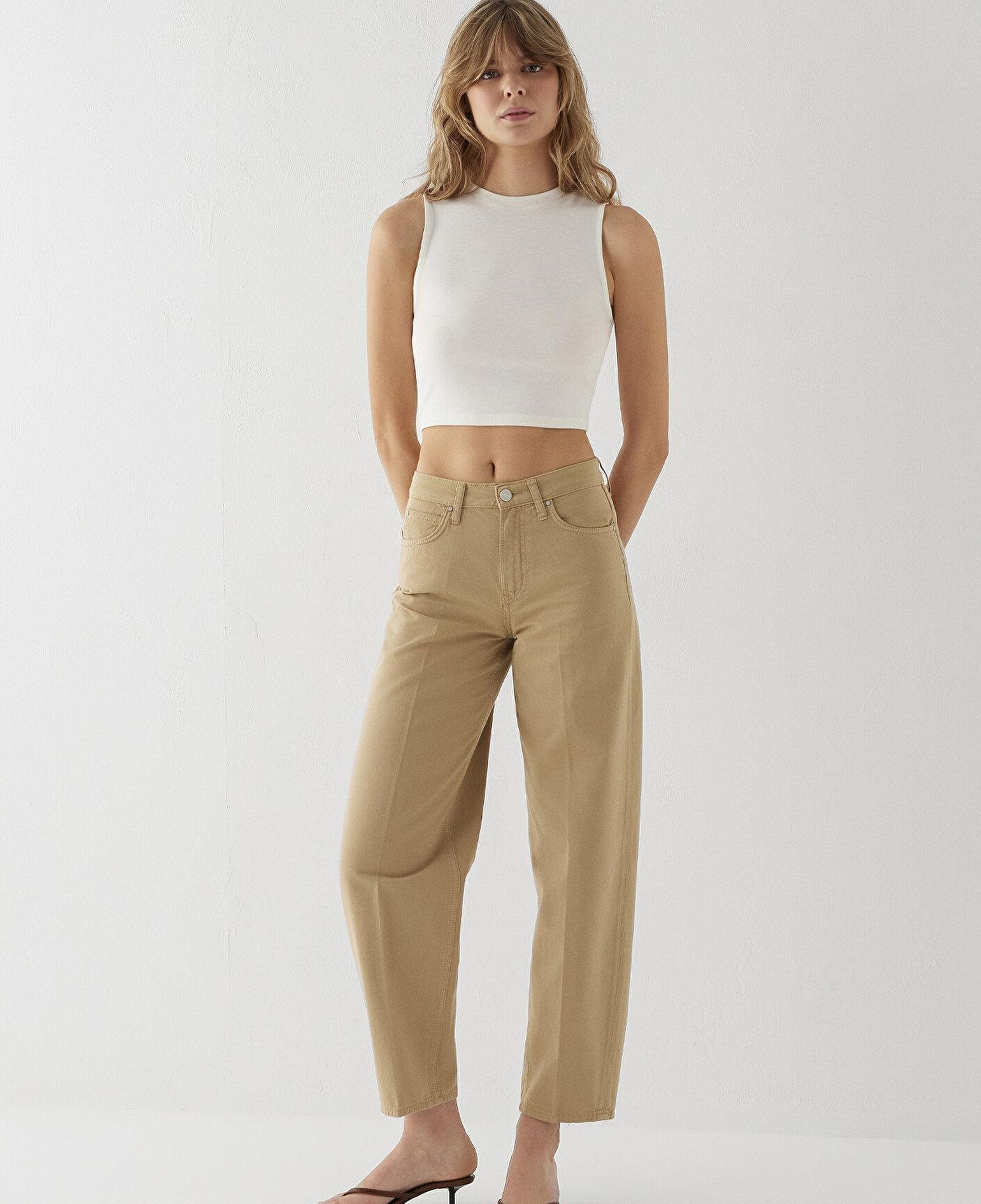 Mavi Tiya Mavi Edition Camel Gabardin Pantolon 1018900-A4201