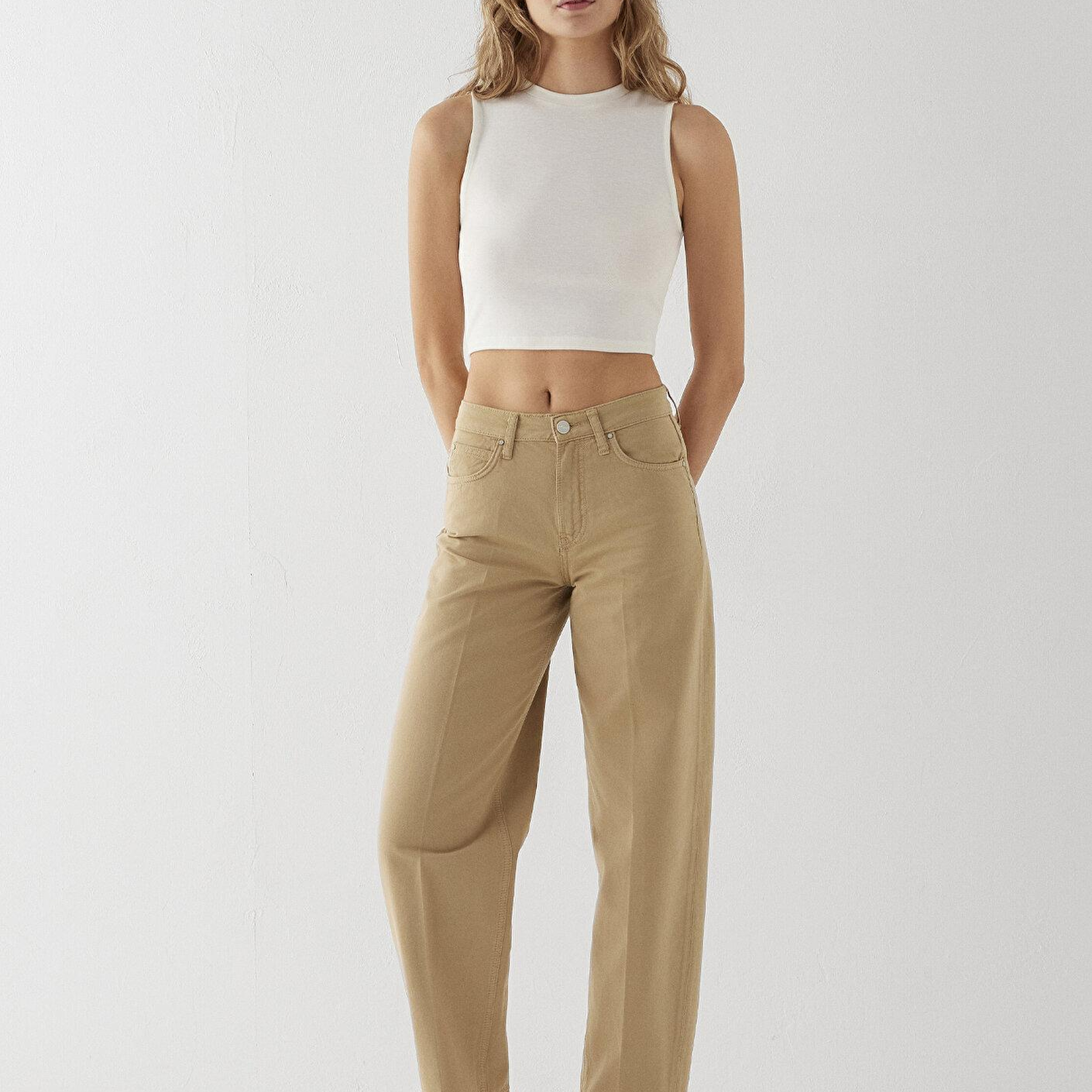 Mavi Tiya Mavi Edition Camel Gabardin Pantolon 1018900-A4201