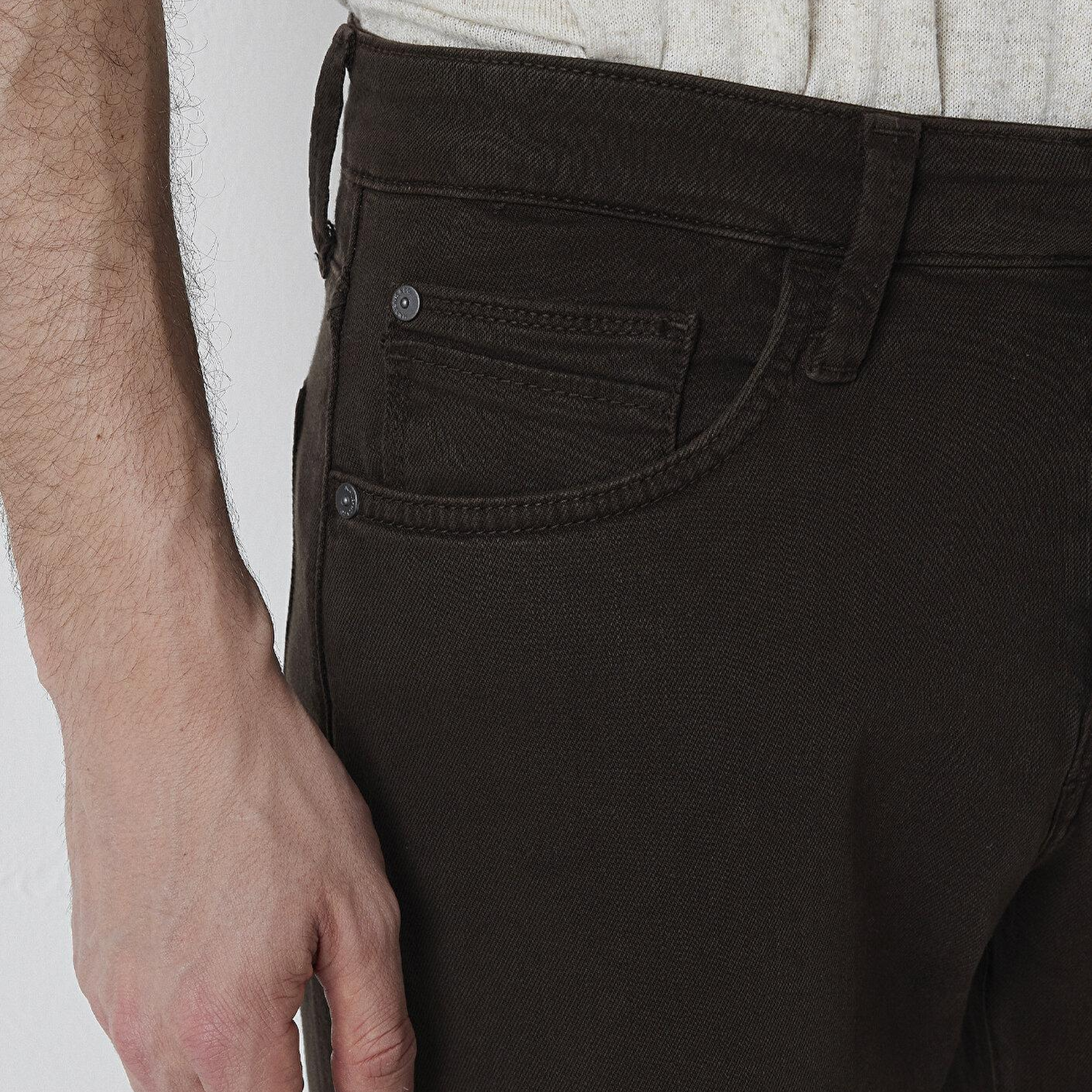 Mavi Hunter Kahverengi Gabardin Pantolon 00202A4173