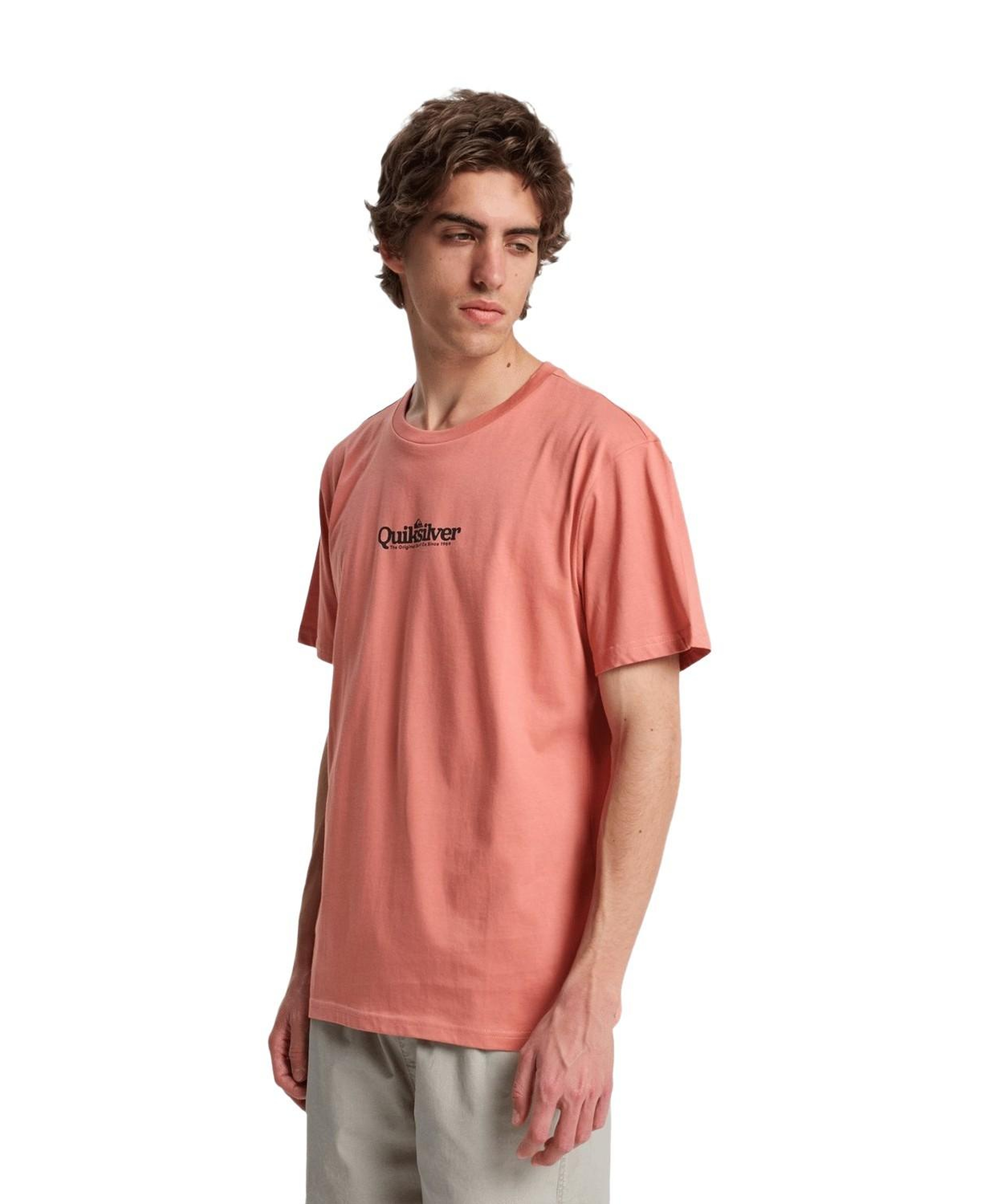 Quiksilver Fineline Erkek Pembe Tişört